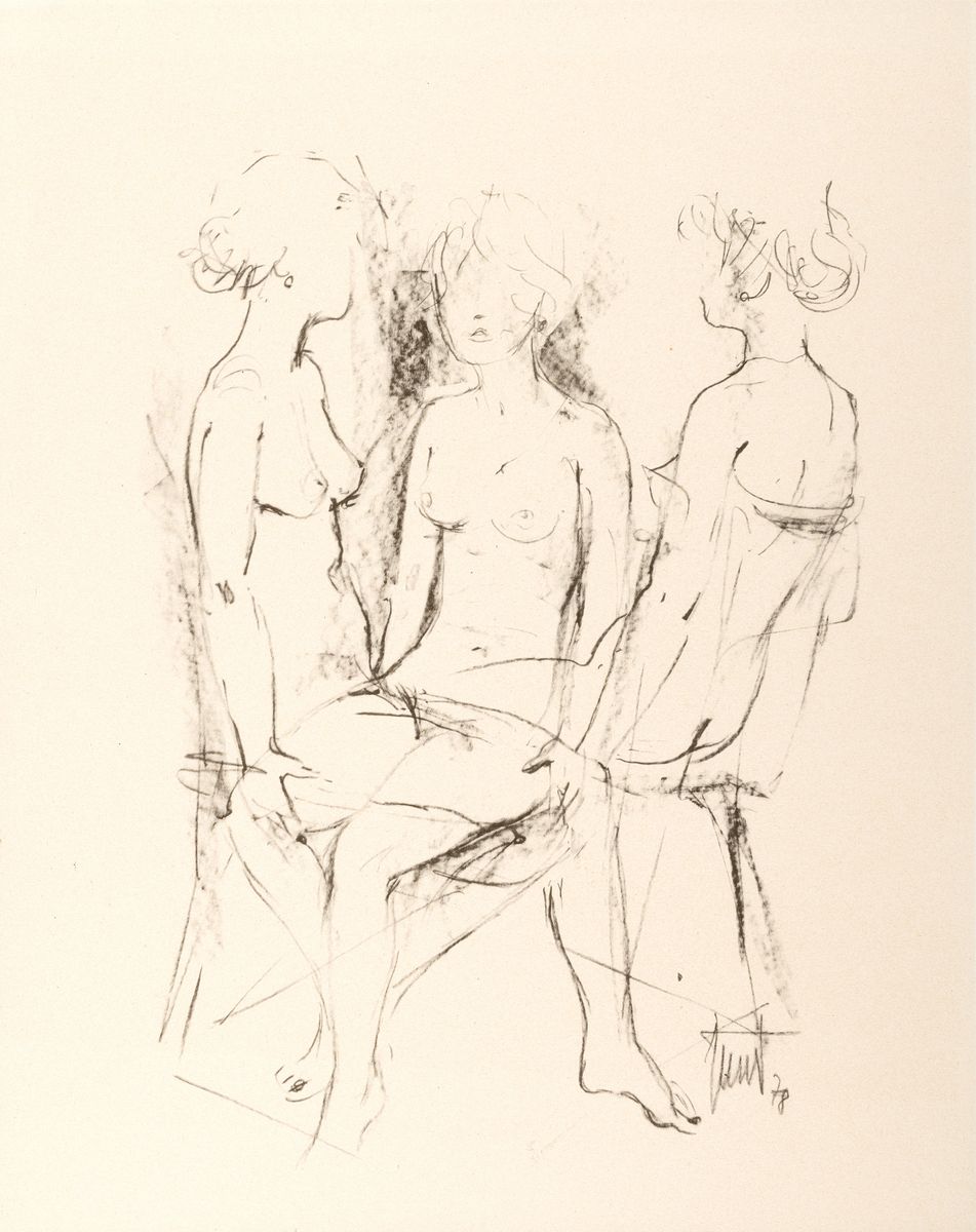 Georg Günther Zeuner, 1923 Dresden-2011 Speyer, Konvolut aus 5 Lithographien: zwei Liegende, von 1978, ca. 39x28cm, PP, u.Gl., R. ca. 51x41cm; Hl. ...