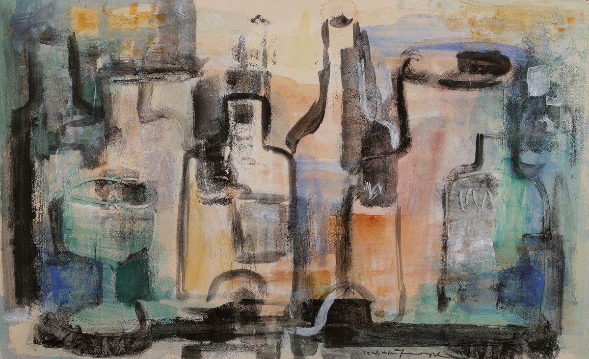 Detail a: Karl Hufnagel, 1906 Harthausen-1995 Speyer, Konvolut aus 2 Aquarellen, 1x Drondheim, betitelt und dat. 12.07.42, sign., ca. 33x47cm, PP, u.Gl., R. ...