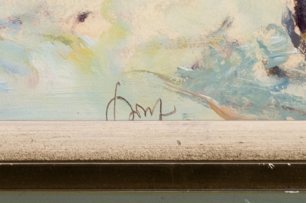 Detail a: Karl Graf, 1902-1986 Speyer, Pfälzer Weindorf Gleiszellen, so rückseitig betitelt, Öl/Papier, signiert, ca. 64x64cm, u.Gl., R. ca. 74x74cm