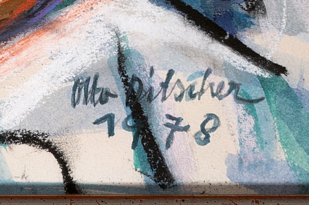Detail a: Otto Ditscher, 1903-1987 Neuhofen, Porträt Bettina Deuter, Aquarell auf Papier, rechts unten sign. und dat. 1978, ca. 63x51cm, u.Gl., R. ca. 70x58cm