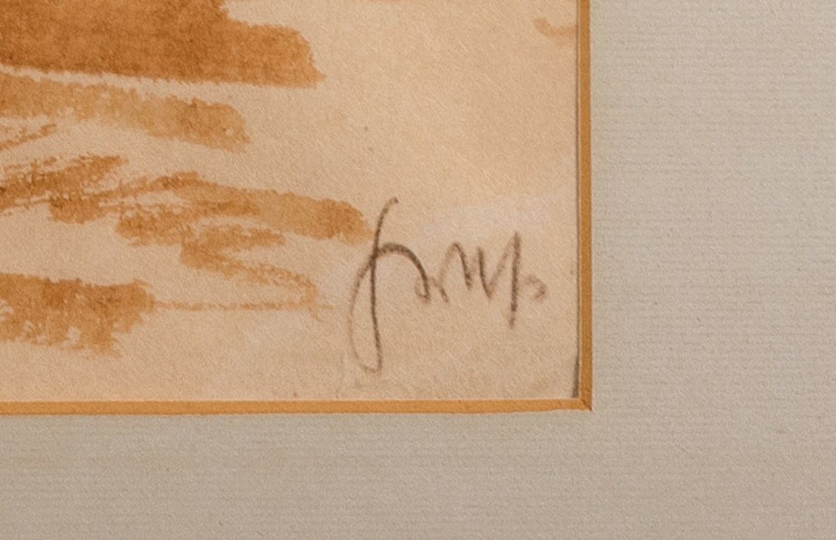 Detail a: Karl Graf, 1902-1986 Speyer, Kasbah im hohen Atlas-Maroc, rückseitig so betitelt und mit Widmung versehen, Aquarell auf Papier, von 1975, ca. ...