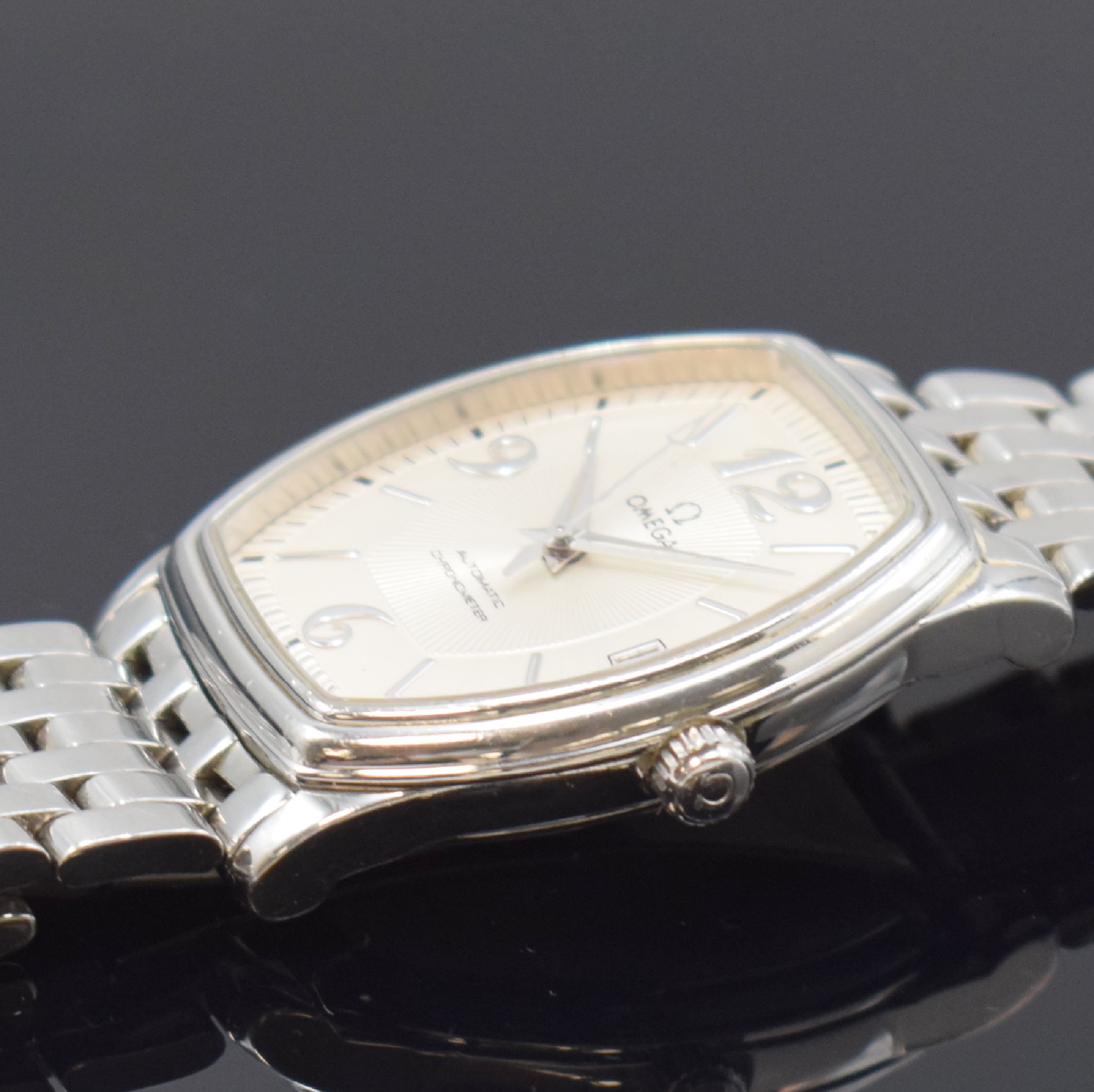 Detail c: OMEGA Chronometer Herrenarmbanduhr Referenz 168 1220/ 368 1220, Schweiz um 2000, Automatik, 3-teil. Edelstahlgehäuse, Boden und Glasrand aufgedr., ...