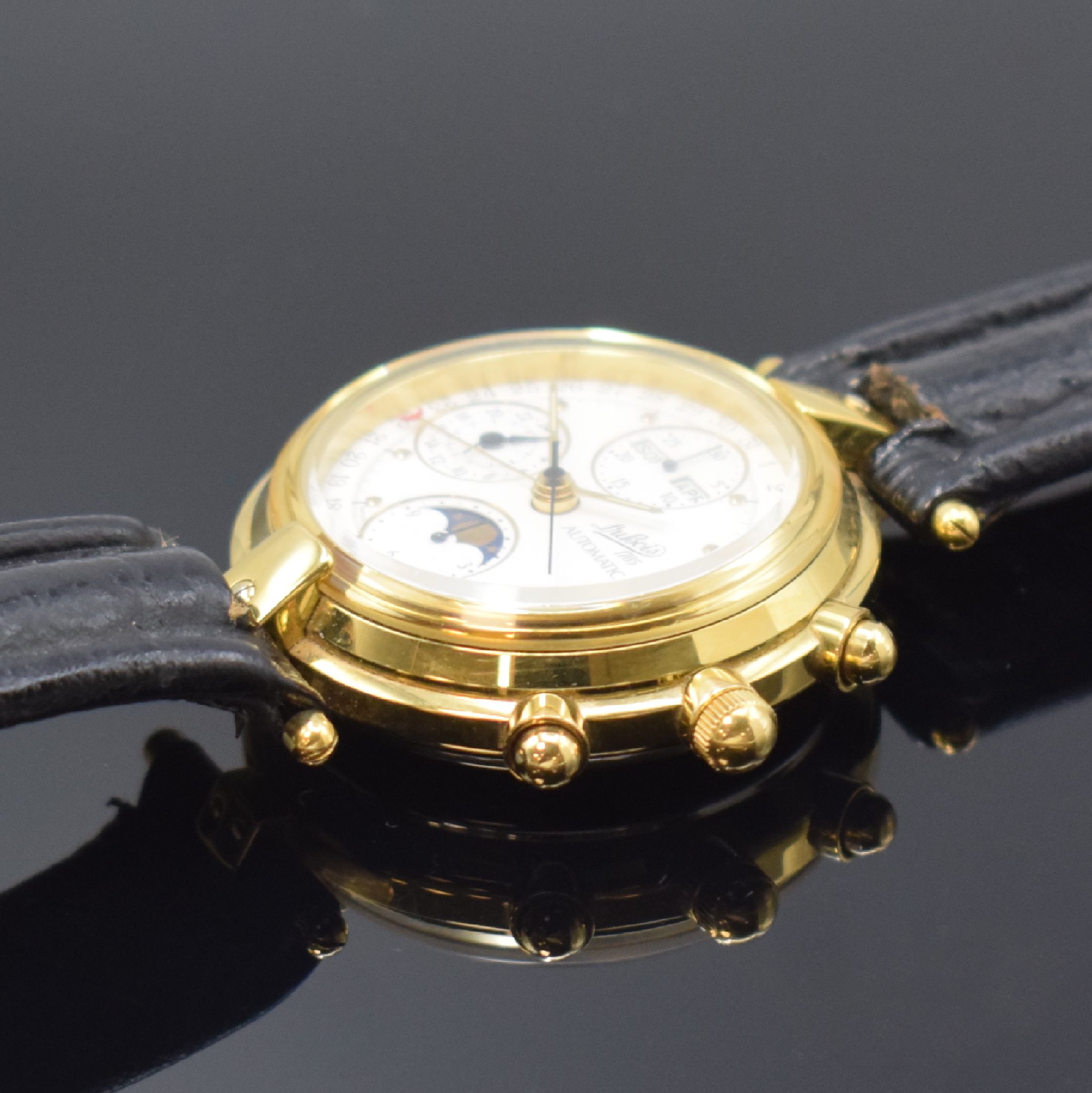 Detail b: DU BOIS Armbandchronograph mit Vollkalenderanzeige Collection Du Bois No 200, Automatik, Schweiz um 2000, verg. Geh., Edelstahlboden aufgedr., Anz. ...