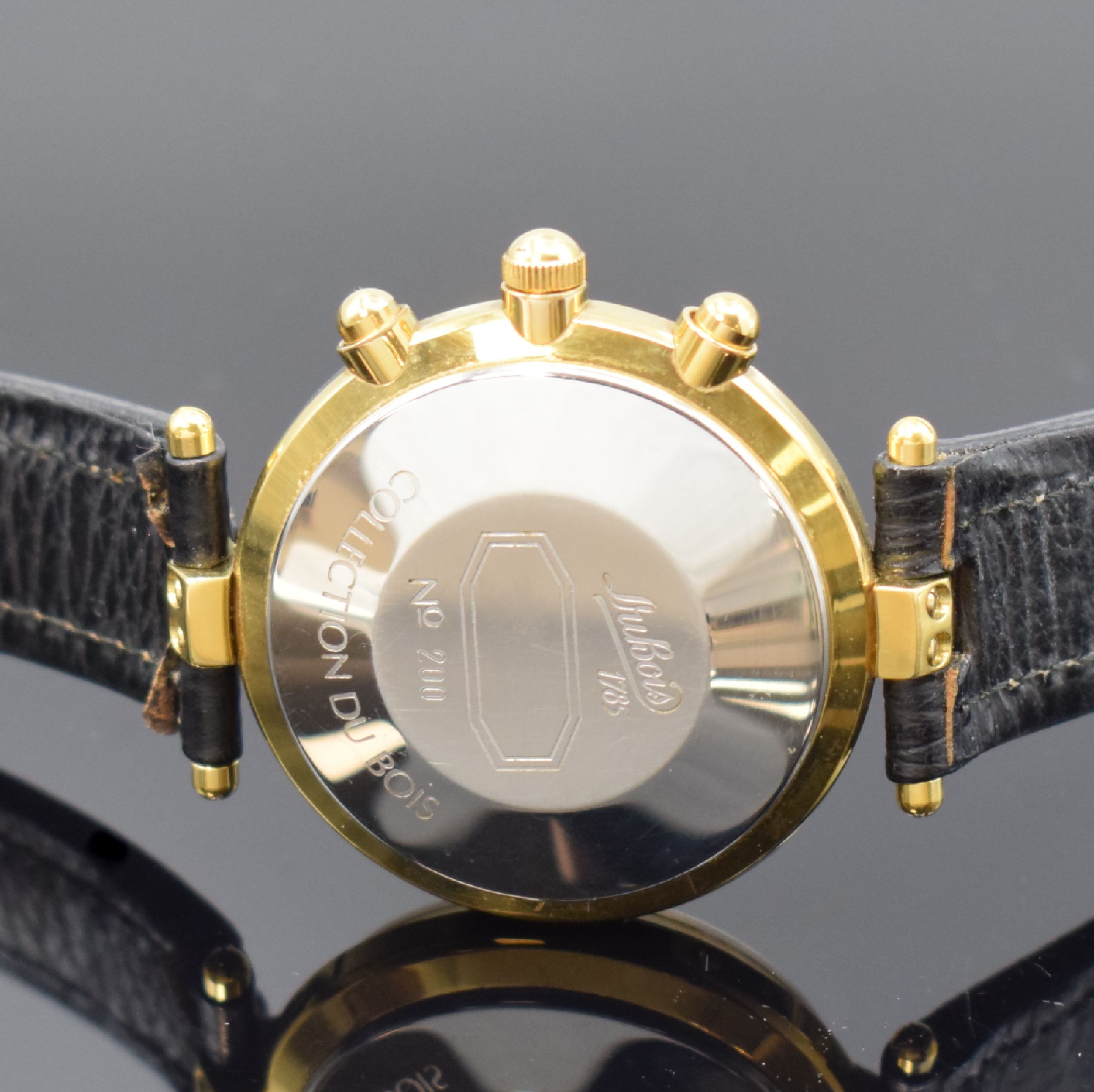 Detail c: DU BOIS Armbandchronograph mit Vollkalenderanzeige Collection Du Bois No 200, Automatik, Schweiz um 2000, verg. Geh., Edelstahlboden aufgedr., Anz. ...