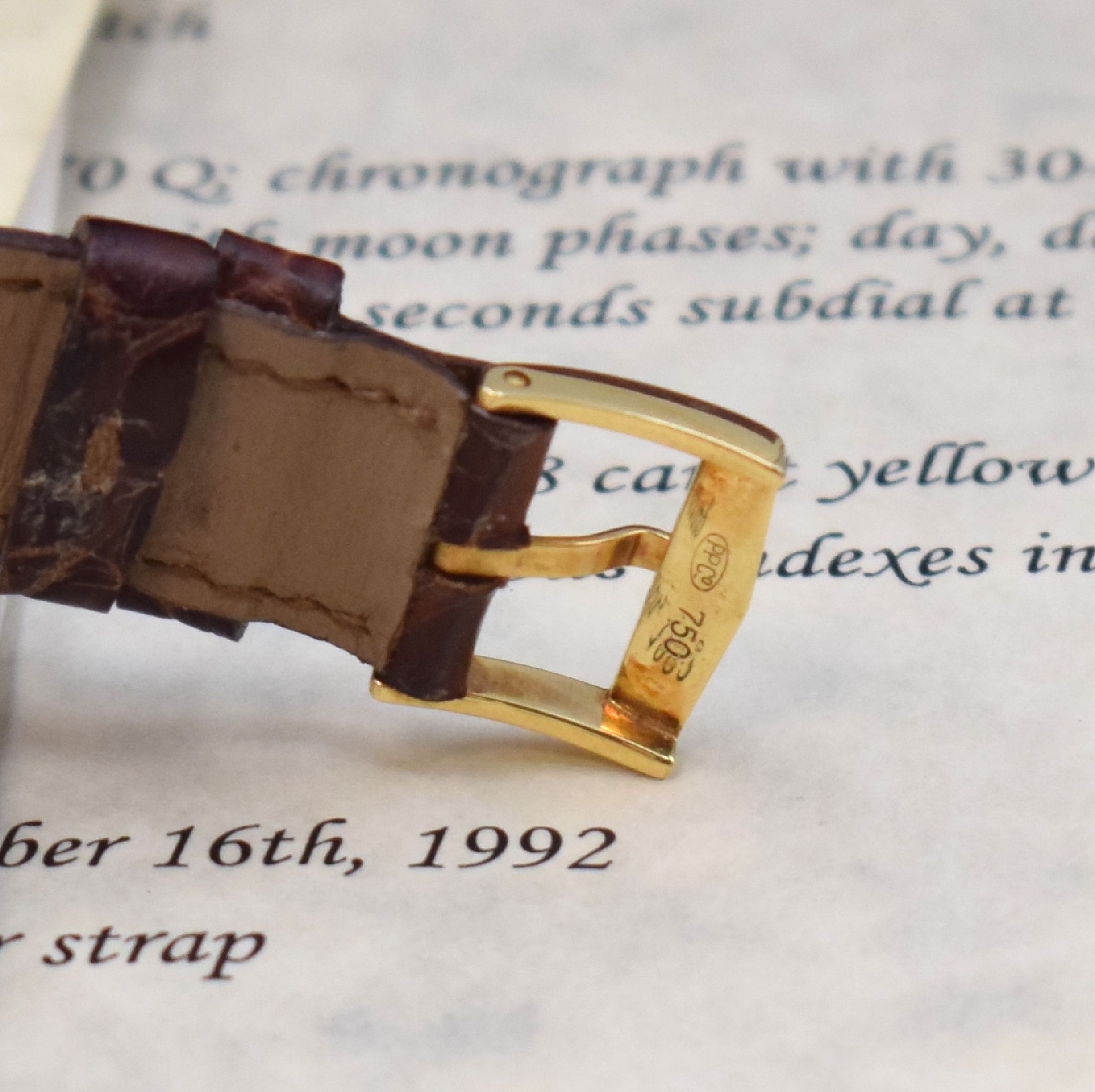 Detail c: PATEK PHILIPPE hochfeiner und extrem seltener, astronomischer Armbandchronograph mit ewigem Kalender Referenz 3970E, Handaufzug, GG 750/000 inkl. ...