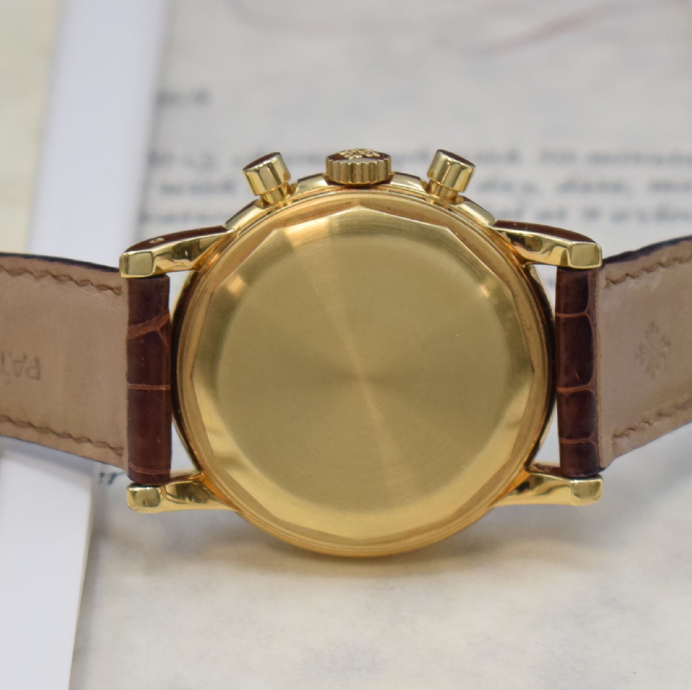 Detail h: PATEK PHILIPPE hochfeiner und extrem seltener, astronomischer Armbandchronograph mit ewigem Kalender Referenz 3970E, Handaufzug, GG 750/000 inkl. ...