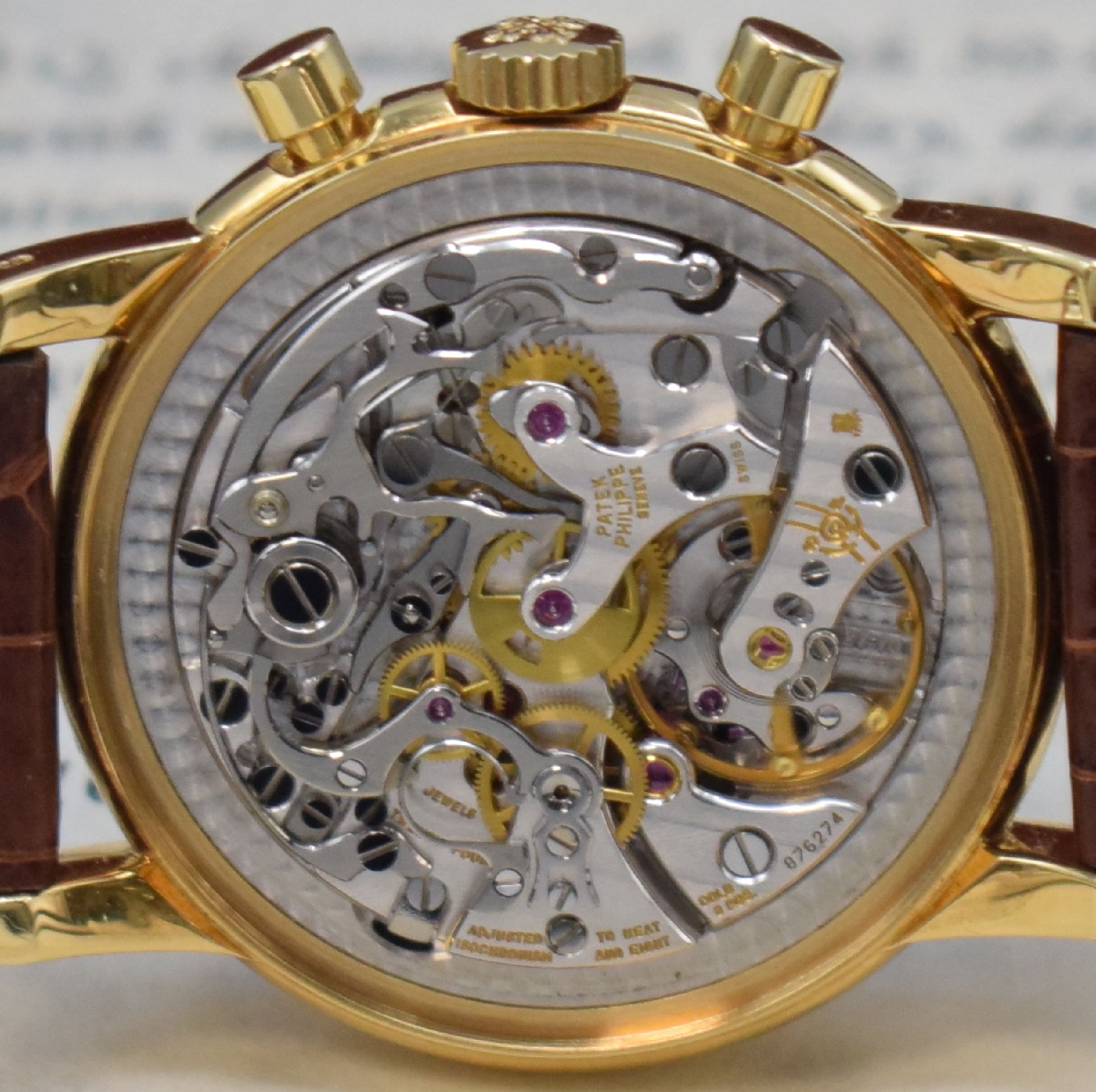 Detail j: PATEK PHILIPPE hochfeiner und extrem seltener, astronomischer Armbandchronograph mit ewigem Kalender Referenz 3970E, Handaufzug, GG 750/000 inkl. ...