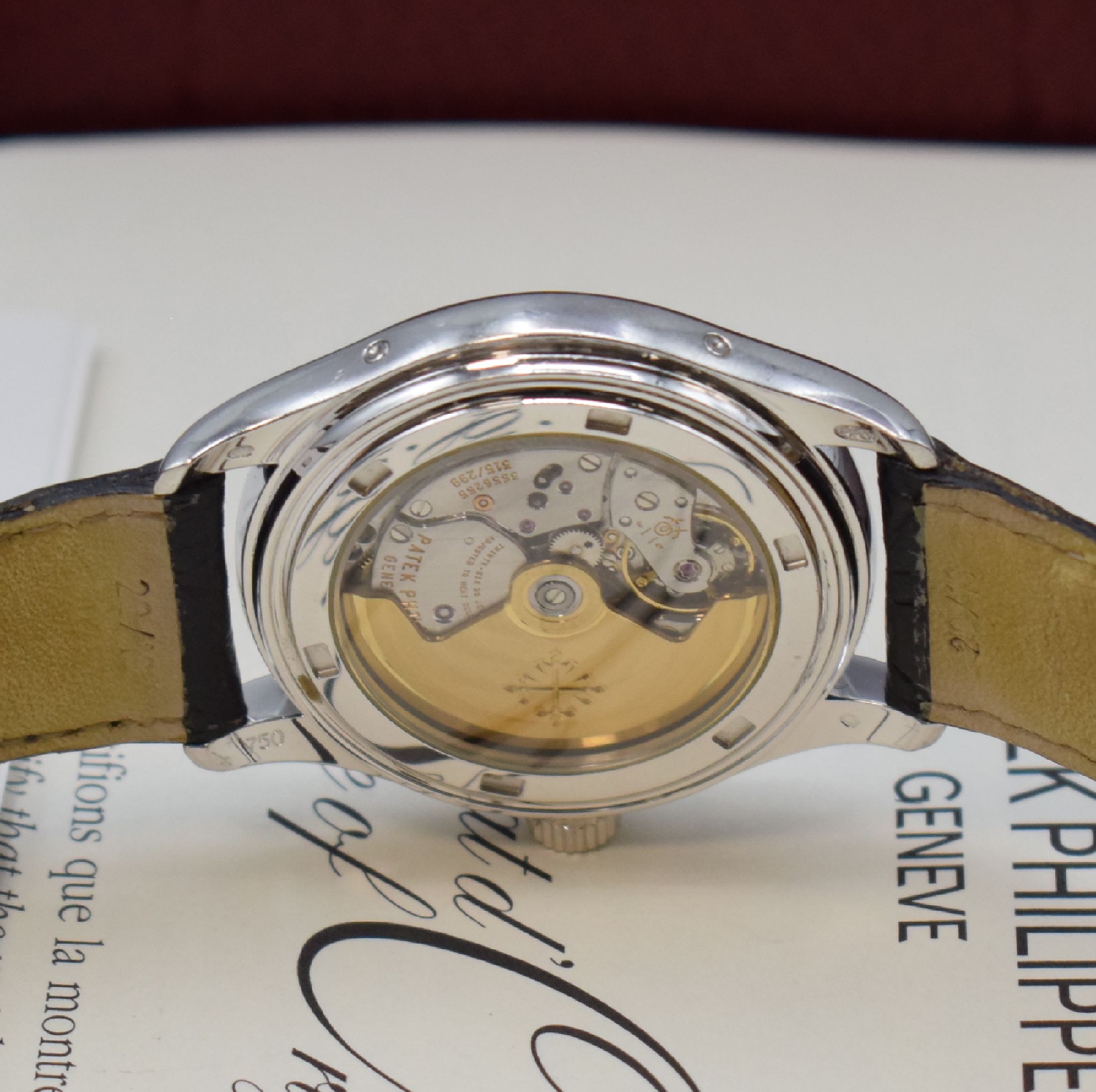 Detail h: PATEK PHILIPPE hochfeiner und seltener, astronomischer Jahreskalender in WG 750/000 Referenz 5146G-001, Automatik, beids. vergl., Boden verschr., ...