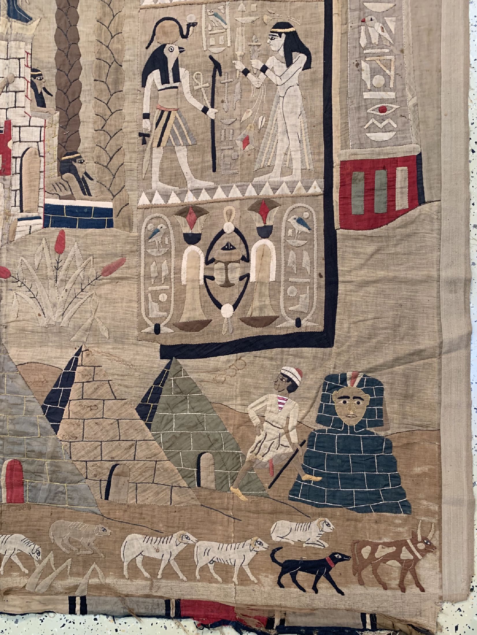 Detail a: Antiker Patchwork , Ägypten, um 1900, Baumwolle, ca. 380 x 190 cm, EHZ: 3