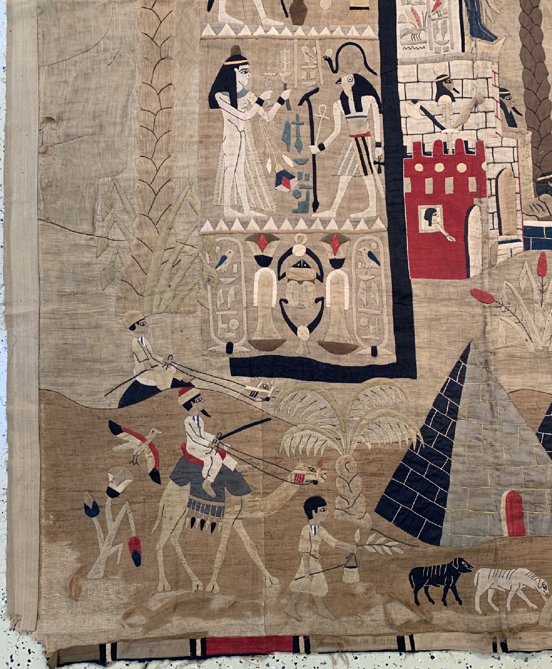 Detail b: Antiker Patchwork , Ägypten, um 1900, Baumwolle, ca. 380 x 190 cm, EHZ: 3