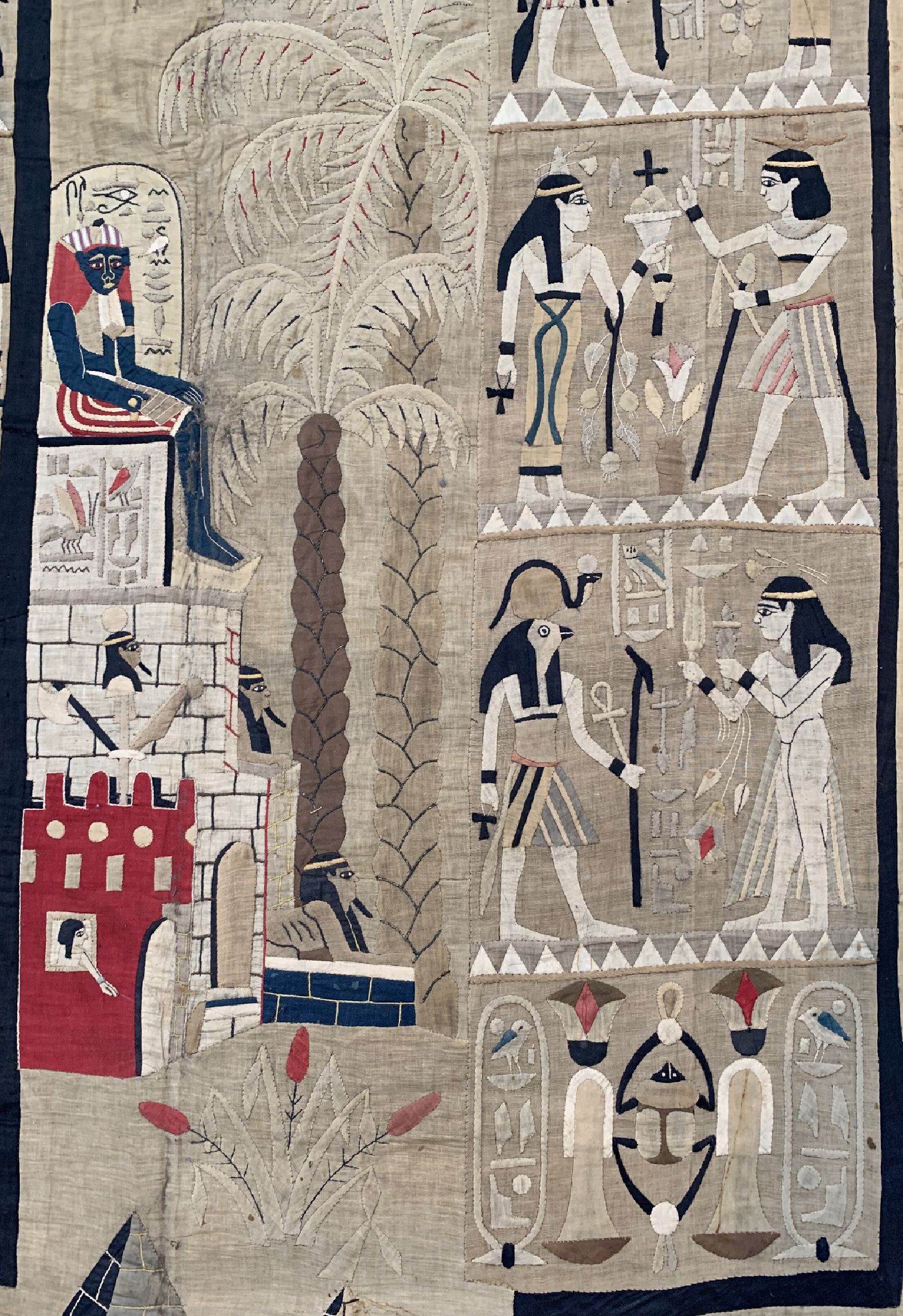 Detail c: Antiker Patchwork , Ägypten, um 1900, Baumwolle, ca. 380 x 190 cm, EHZ: 3