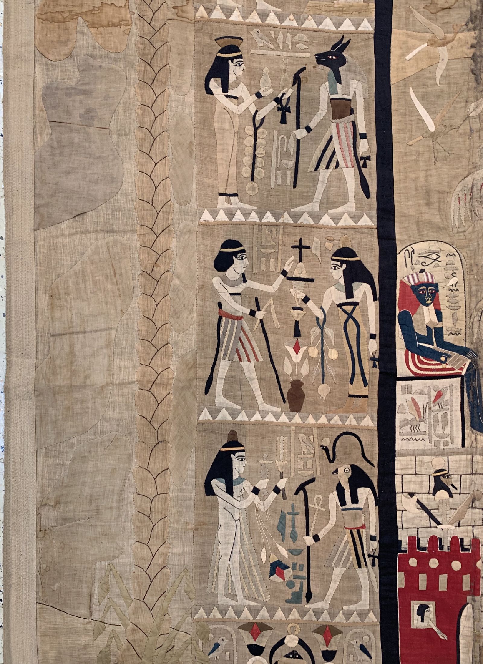 Detail d: Antiker Patchwork , Ägypten, um 1900, Baumwolle, ca. 380 x 190 cm, EHZ: 3