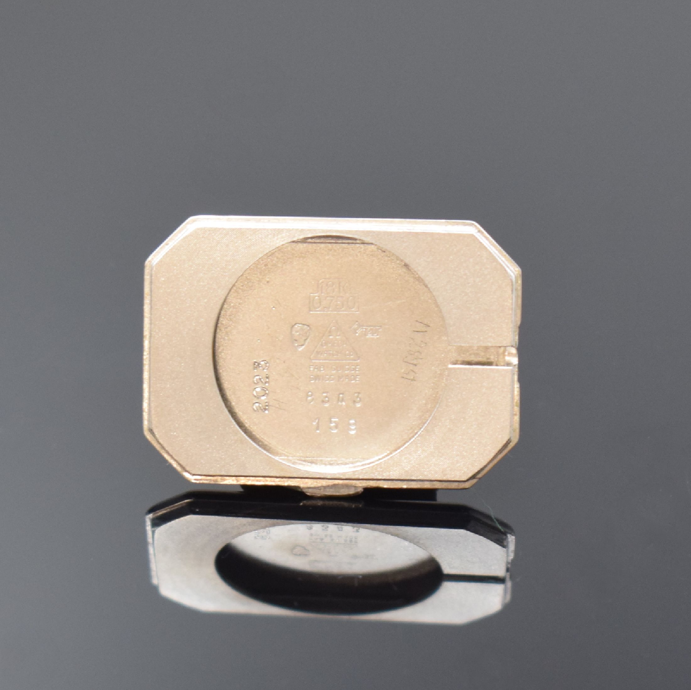 Detail g: OMEGA seltene Damenarmbanduhr DE VILLE Linie "Emeraude" in WG 750/000 designed von Andrew Grima Referenz 8343, Schweiz um 1972, Handaufzug, ...