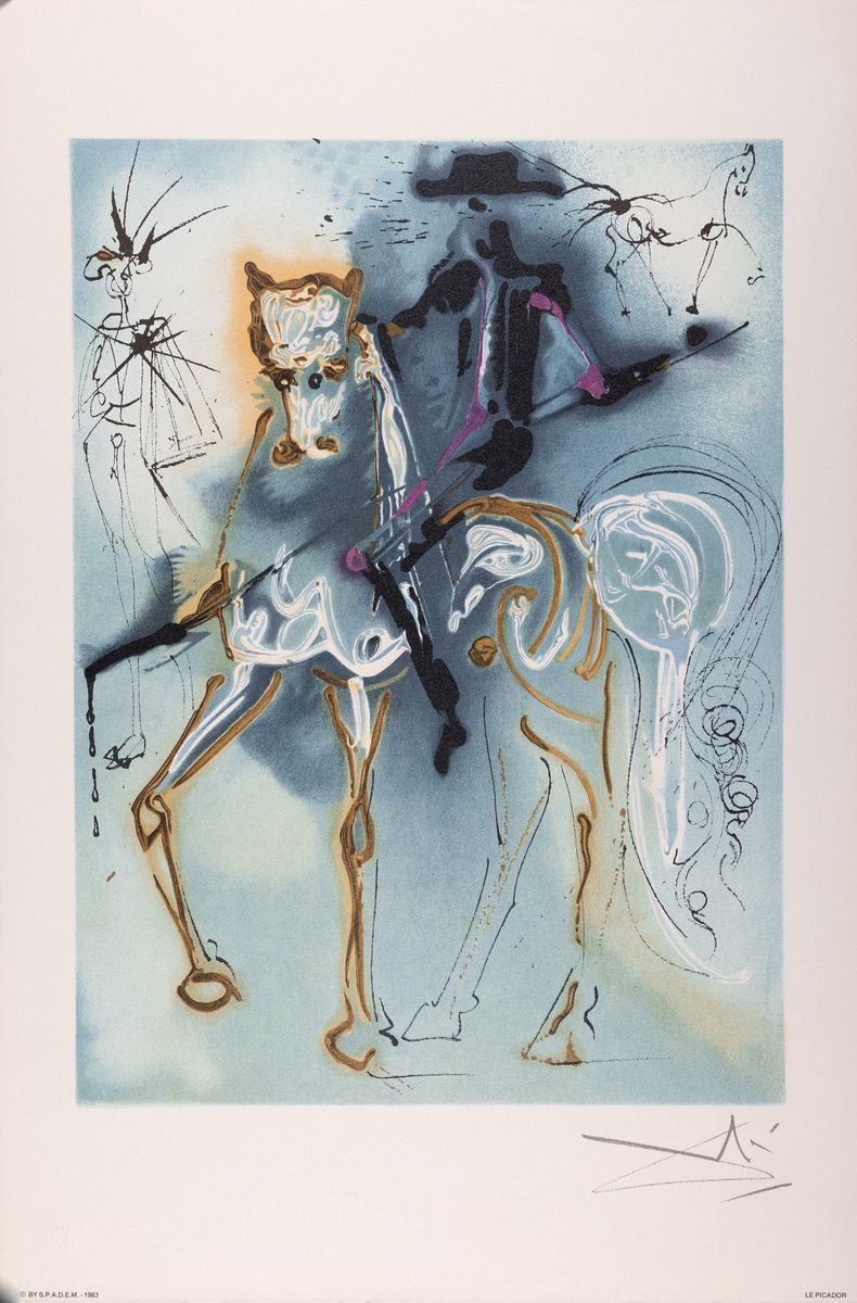 Detail k: Salvador Dali (nach), 1904-1989, 4 Farblithographien auf Bütten, limitierte Editiion von je 4980 Exemplaren, 1983 hrsg. von George Israel Editeur, ...