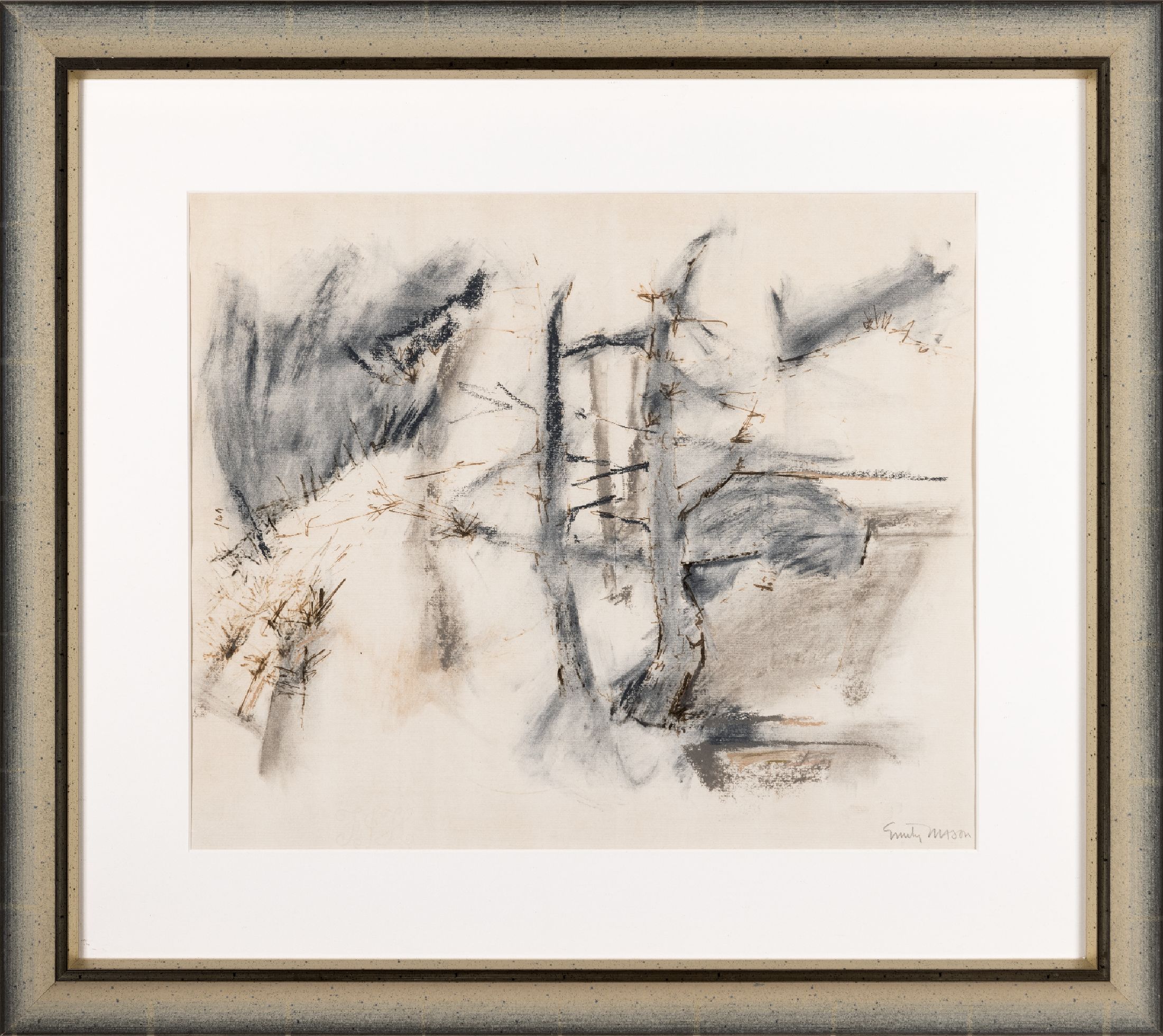 Emily Mason, 1932 New York - 2019 Brattleboro,VT, abstrakte Komposition, Mischtechnik (Tinte und Paszell) auf Papier, rechts unten signiert, ca. ...