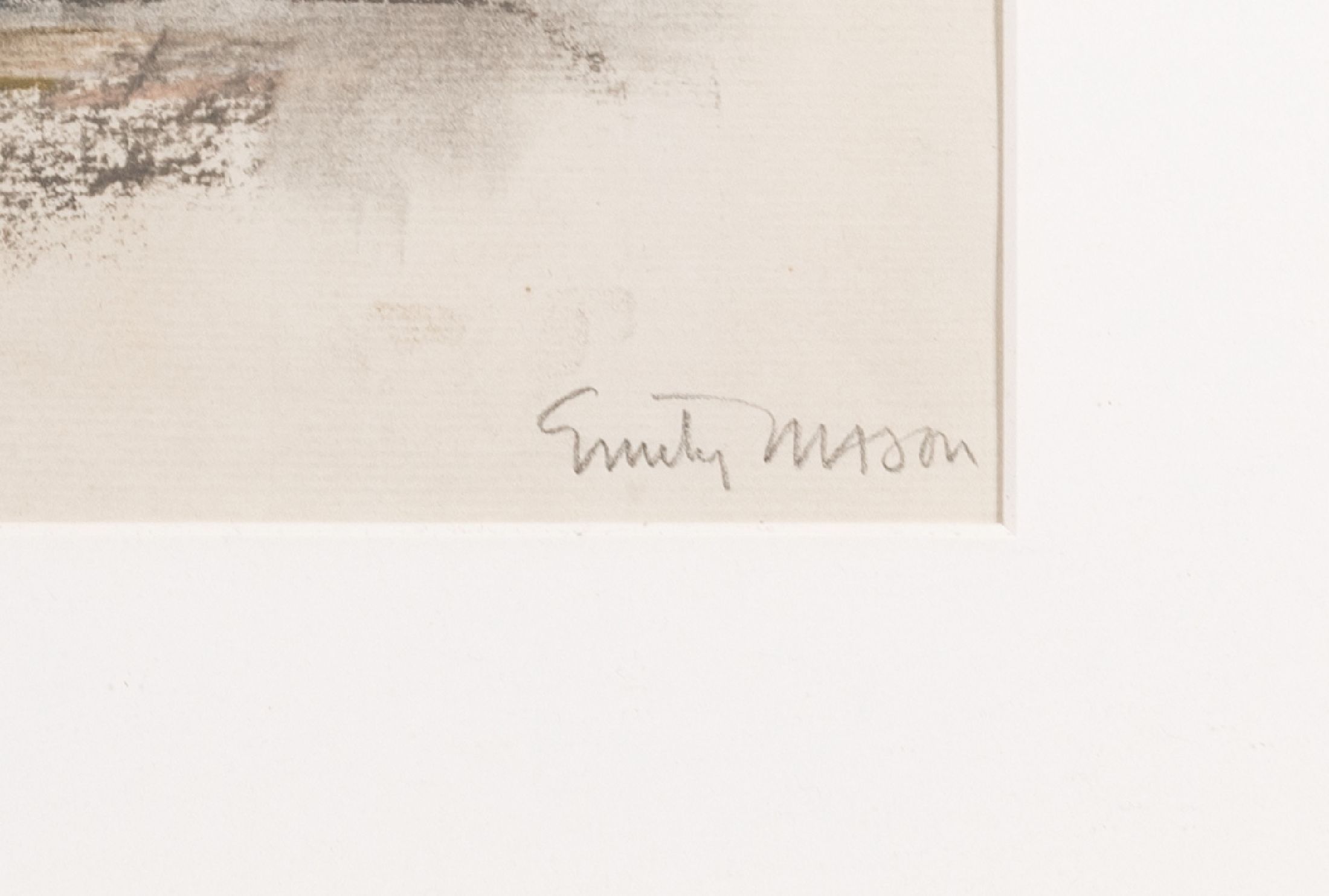 Detail c: Emily Mason, 1932 New York - 2019 Brattleboro,VT, abstrakte Komposition, Mischtechnik (Tinte und Paszell) auf Papier, rechts unten signiert, ca. ...