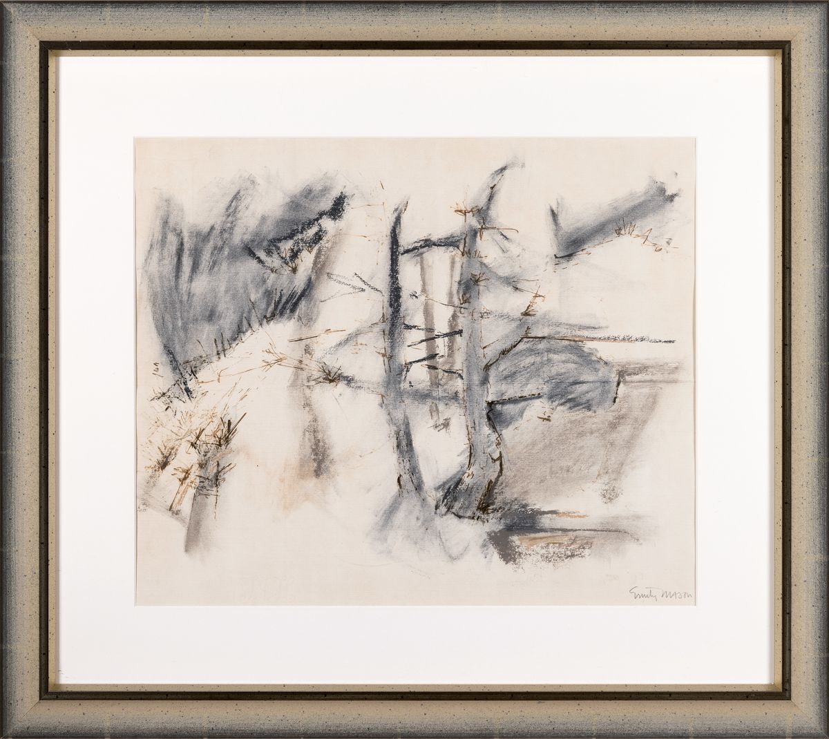 Detail k: Emily Mason, 1932 New York - 2019 Brattleboro,VT, abstrakte Komposition, Mischtechnik (Tinte und Paszell) auf Papier, rechts unten signiert, ca. ...