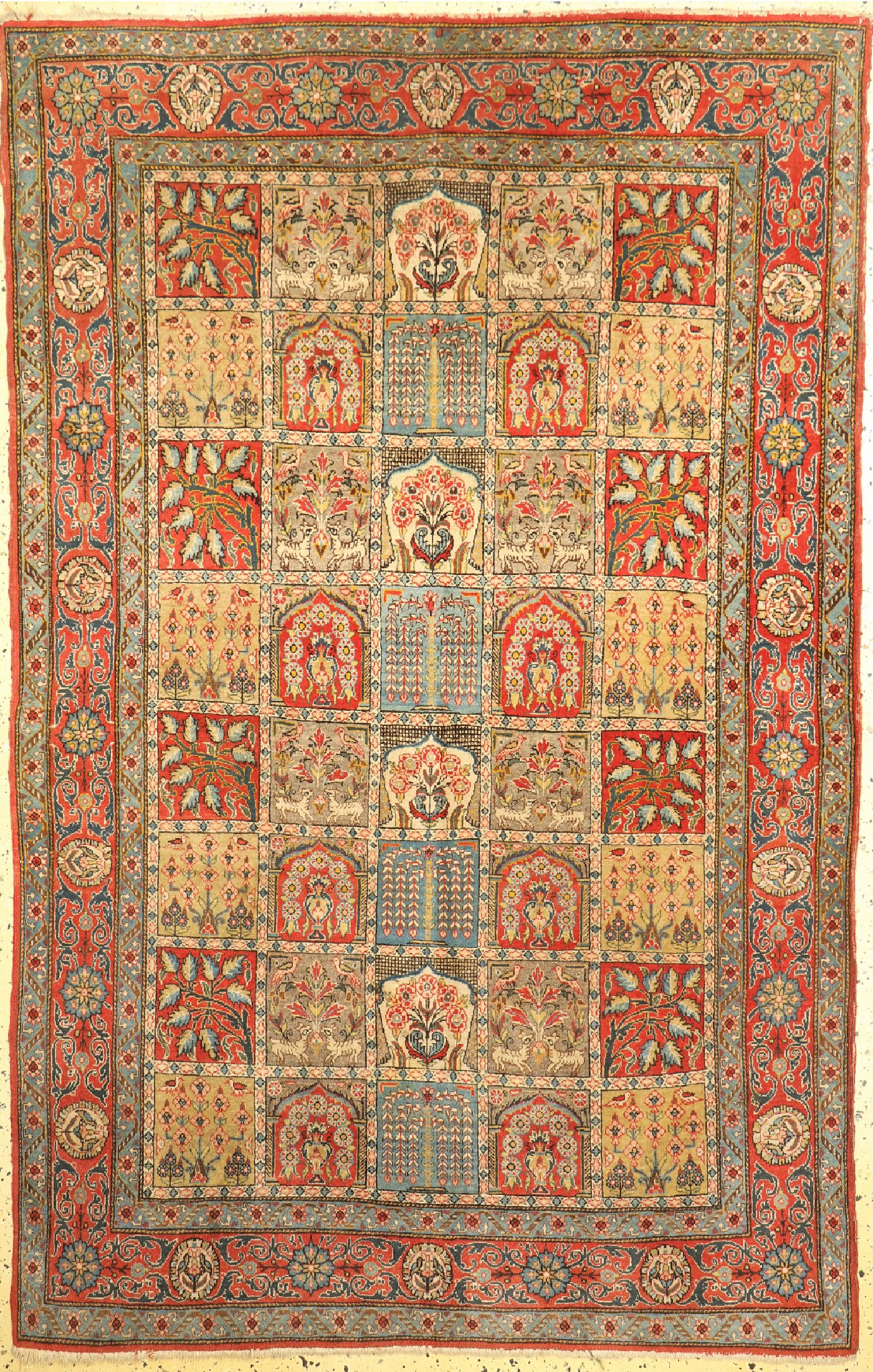 Ghom alt, Persien, um 1960, Wolle auf Baumwolle, ca. 222 x 143 cm, Reinigungsbedürftig, EHZ: 2