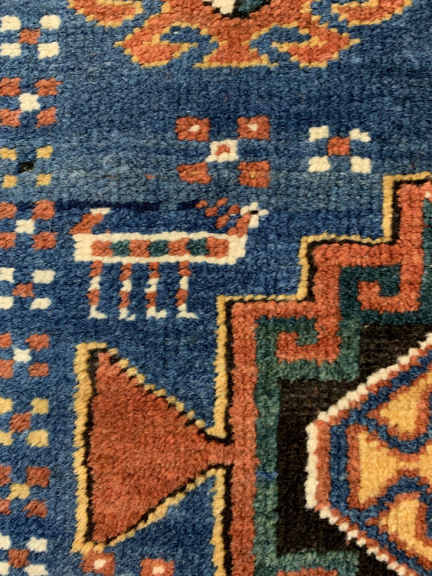 Detail c: Antiker Kazak, Kaukasus, 19.Jhd, Wolle auf Wolle, ca. 180 x 97 cm, EHZ: 2-3