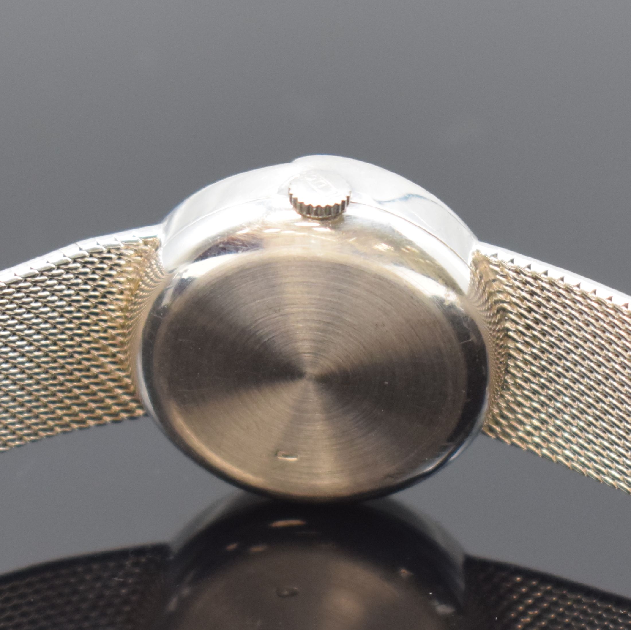 Detail c: CHOPARD Damenarmbanduhr in WG 750/000 mit Lapislazuli-Zifferblatt, Handaufzug, Schweiz 1960er Jahre, Milanaiseband, Boden aufgedr., Zifferbl. riss., ...