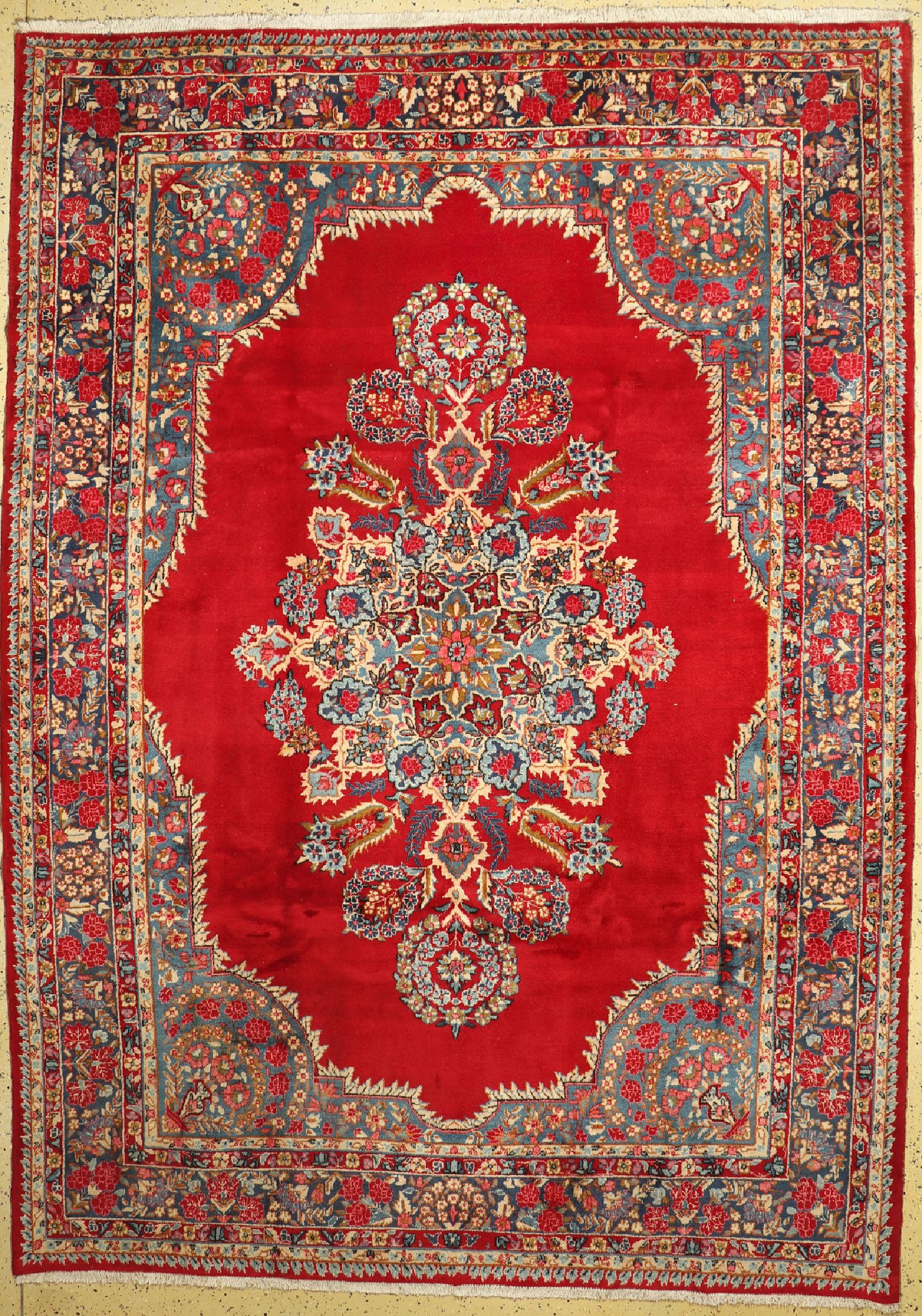 Yazd alt, Persien, ca. 50 Jahre, Wolle auf Baumwolle, ca. 350 x 250 cm, gereinigt, EHZ: 1-2