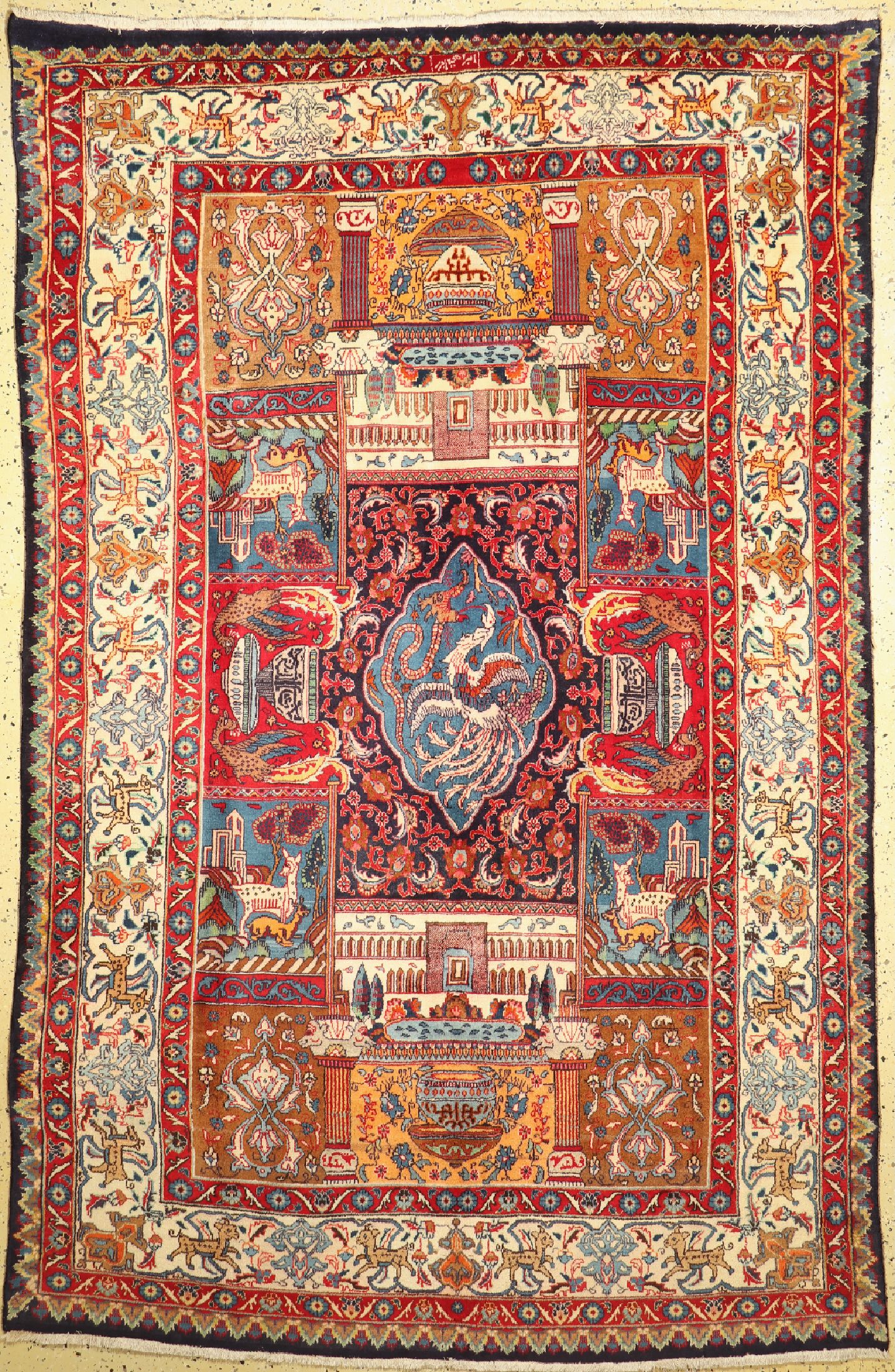 Kaschmar alt, Persien, ca. 60 Jahre, Wolle auf Baumwolle, ca. 295 x 185 cm, EHZ: 1-2