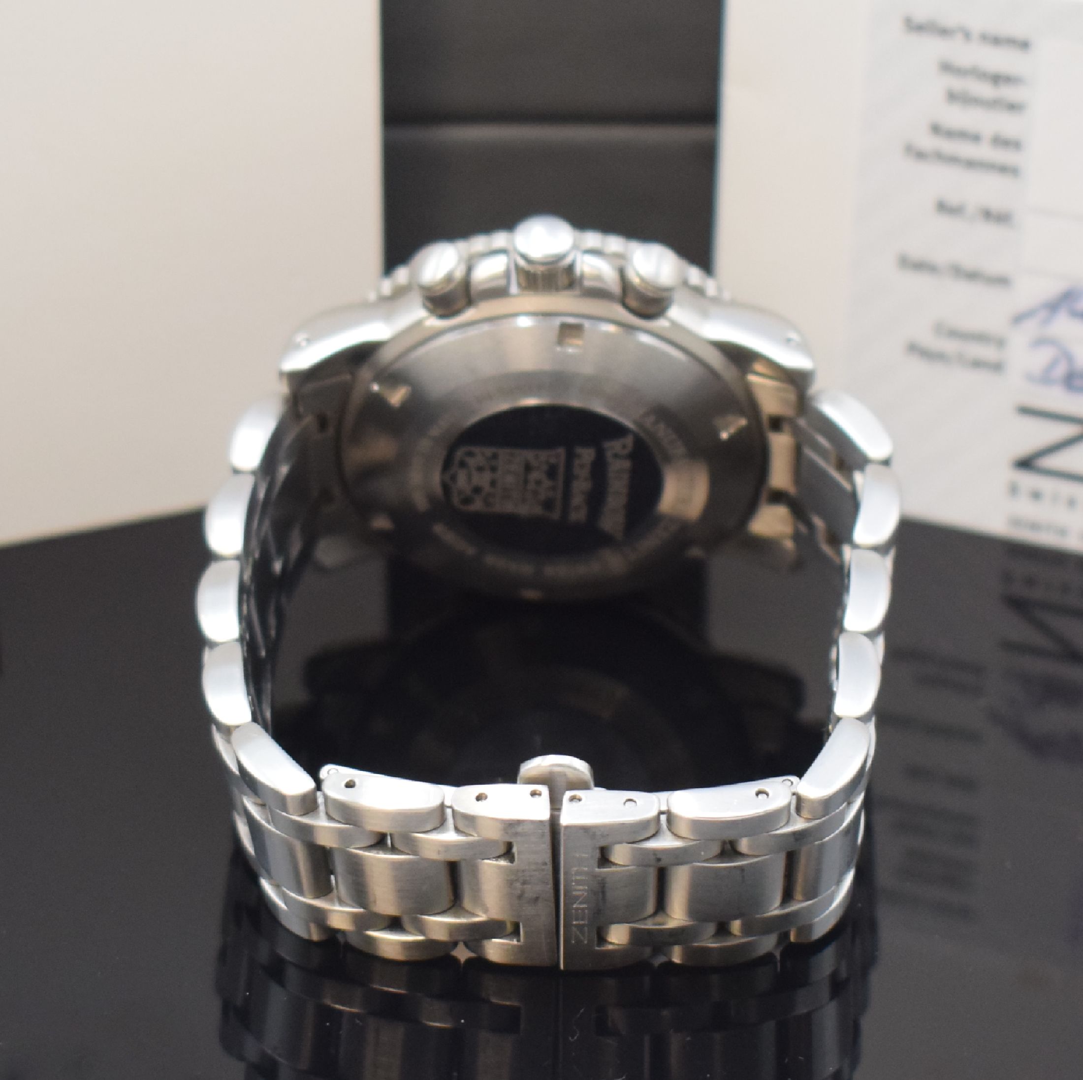 Detail b: ZENITH Rainbow Fly-Back Schaltradchronograph in Stahl Referenz 02.0480.405, Schweiz um 2000, Automatik, Gliederband m. dopp. Faltschl., sat. Geh. m. ...