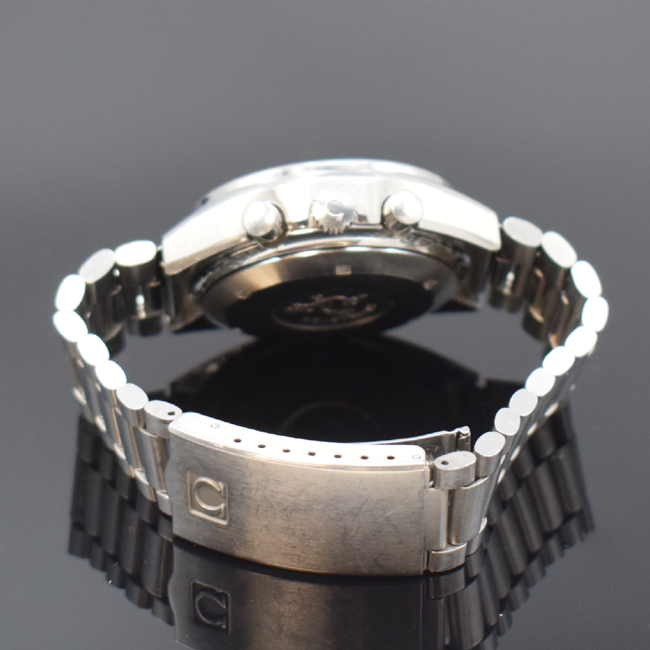 Detail b: OMEGA Speedmaster Automatic Armbandchronograph sogenannte Mark 4,5 Referenz 176.0012, Schweiz um 1985, verschr. Geh. inkl. orig. Gliederband m. ...