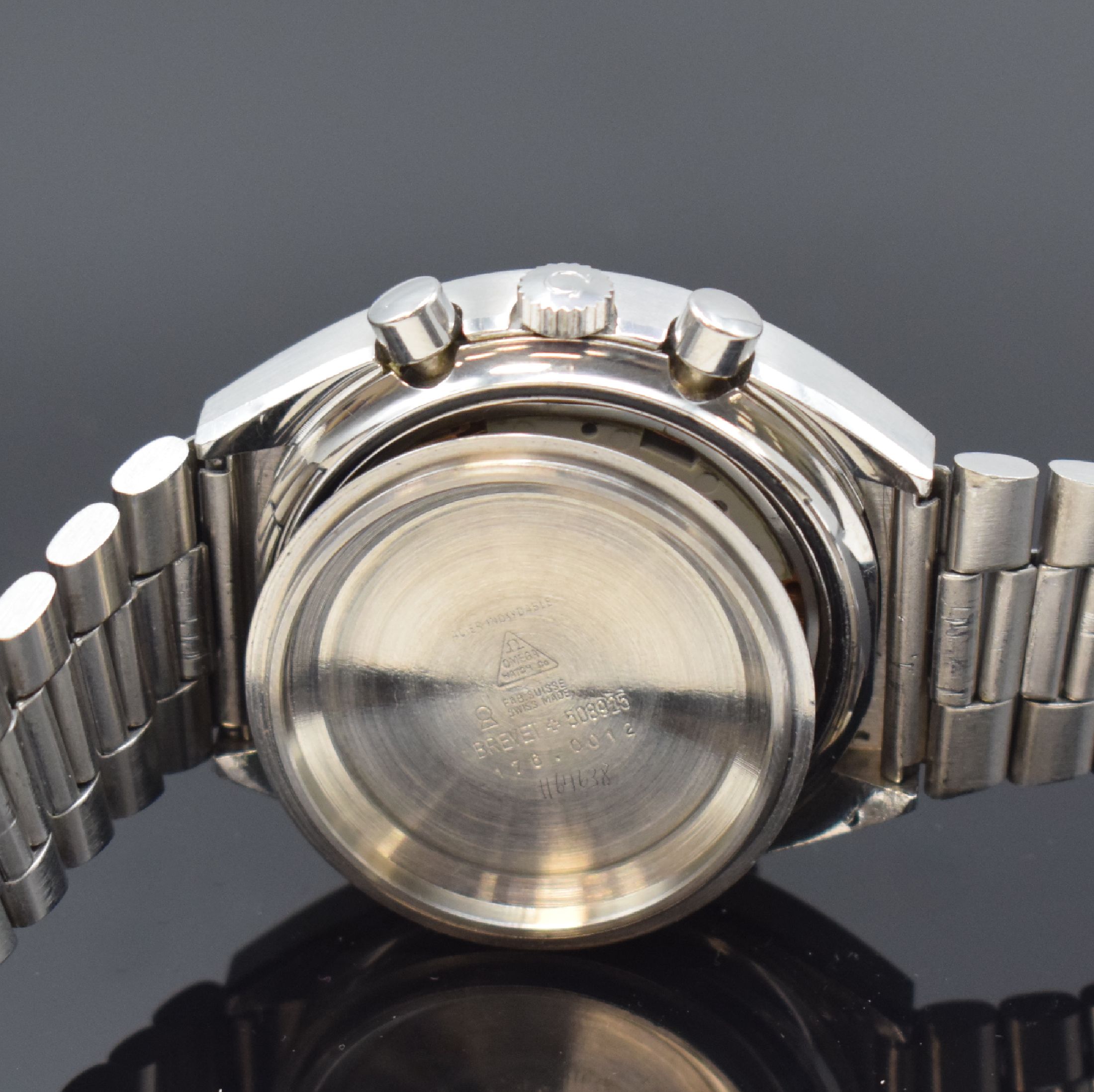 Detail g: OMEGA Speedmaster Automatic Armbandchronograph sogenannte Mark 4,5 Referenz 176.0012, Schweiz um 1985, verschr. Geh. inkl. orig. Gliederband m. ...