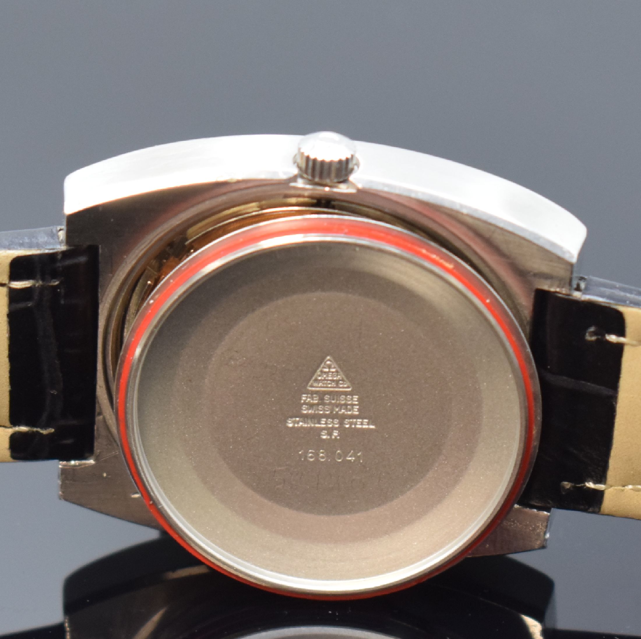 Detail f: OMEGA Constellation Armbandchronometer in Stahl mit Weißgold-Lünette Referenz 168.041, Automatik, Schweiz um 1969, verschr. Boden m. Darst. ...