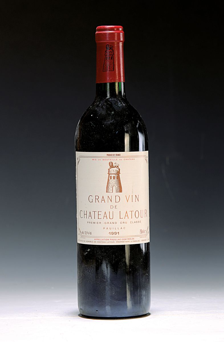 1 Flasche 1991 Grand Vin de Chateau Latour, Pauillac, ca. 750ml, 12,5% Vol., Into Neck/High Fill, 89 Parker-Punkte