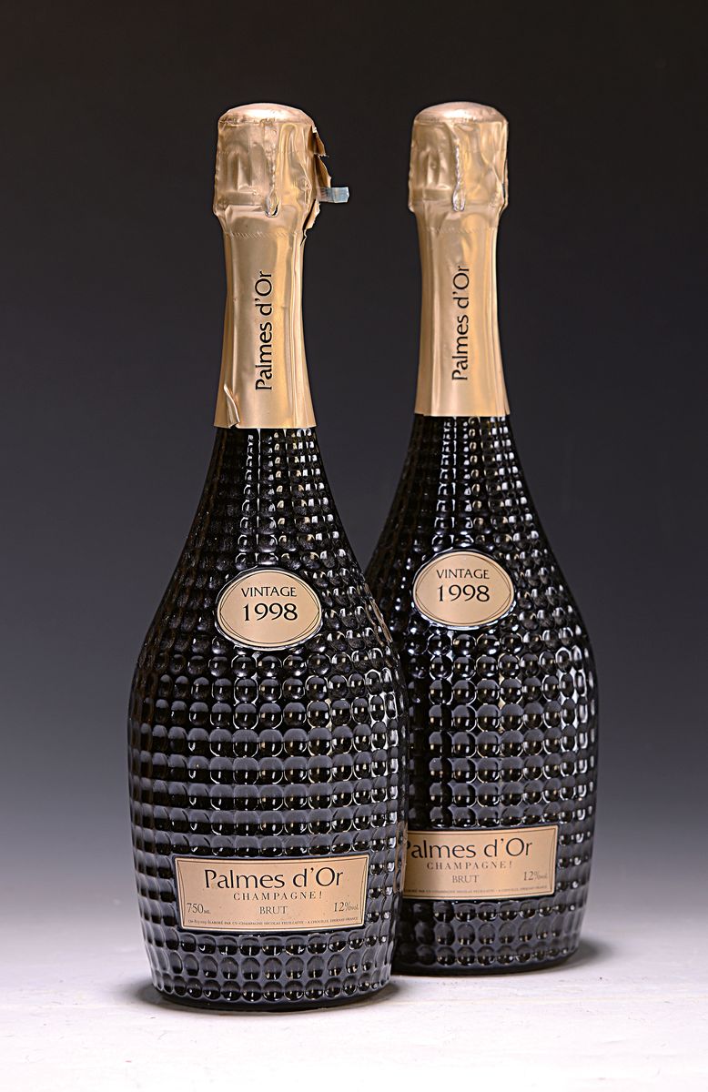 2 Flaschen 1998 Palmes d'Or Champagne Brut, Vintage, je ca. 750ml, 12% Vol.