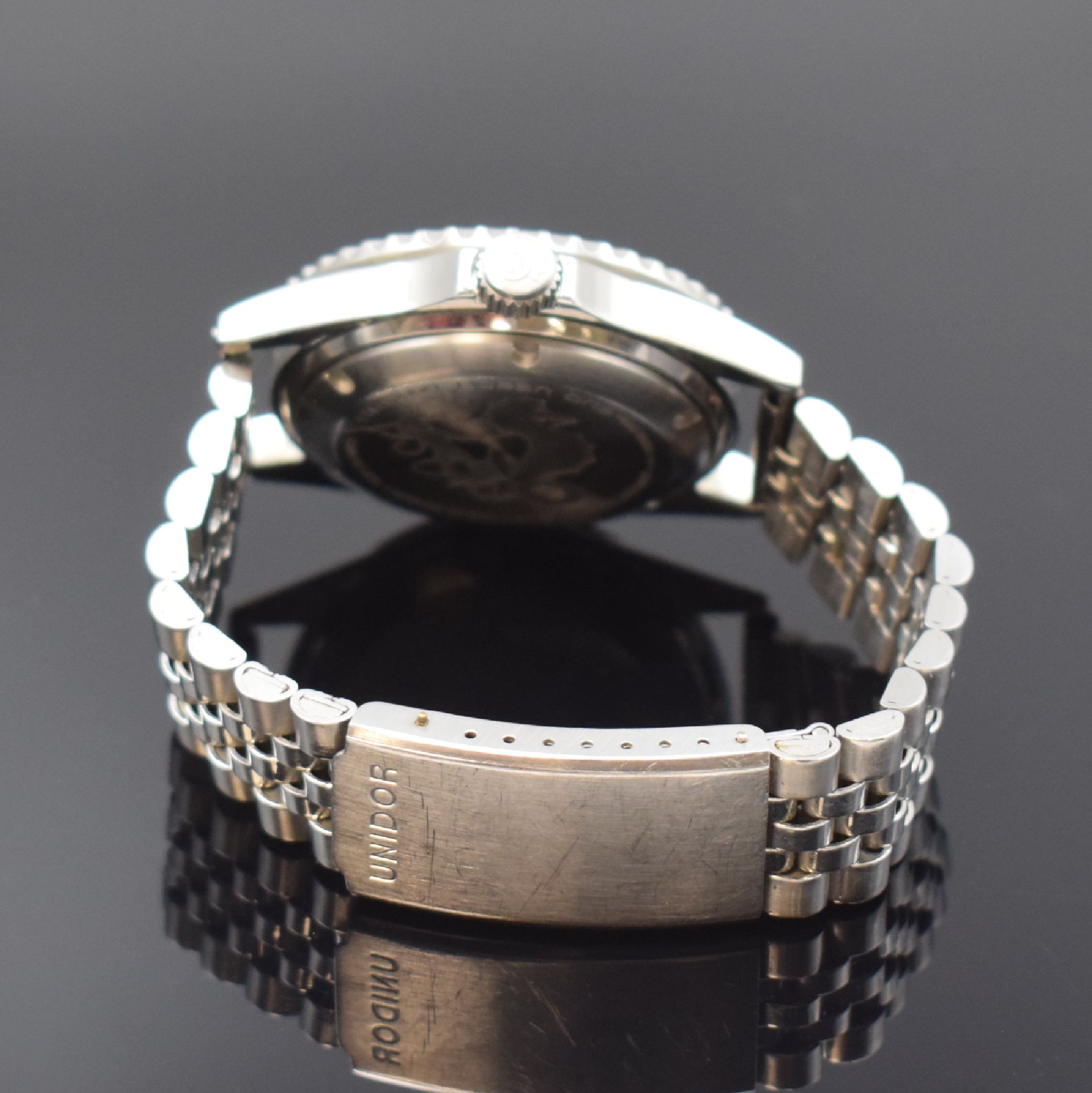 Detail b: STEINHART Ocean GMT sportliche Armbanduhr in Stahl, Automatik, Schweiz um 2020, neutr. Gliederband, Boden und Krone verschr., ab Herst. wasserd., ...