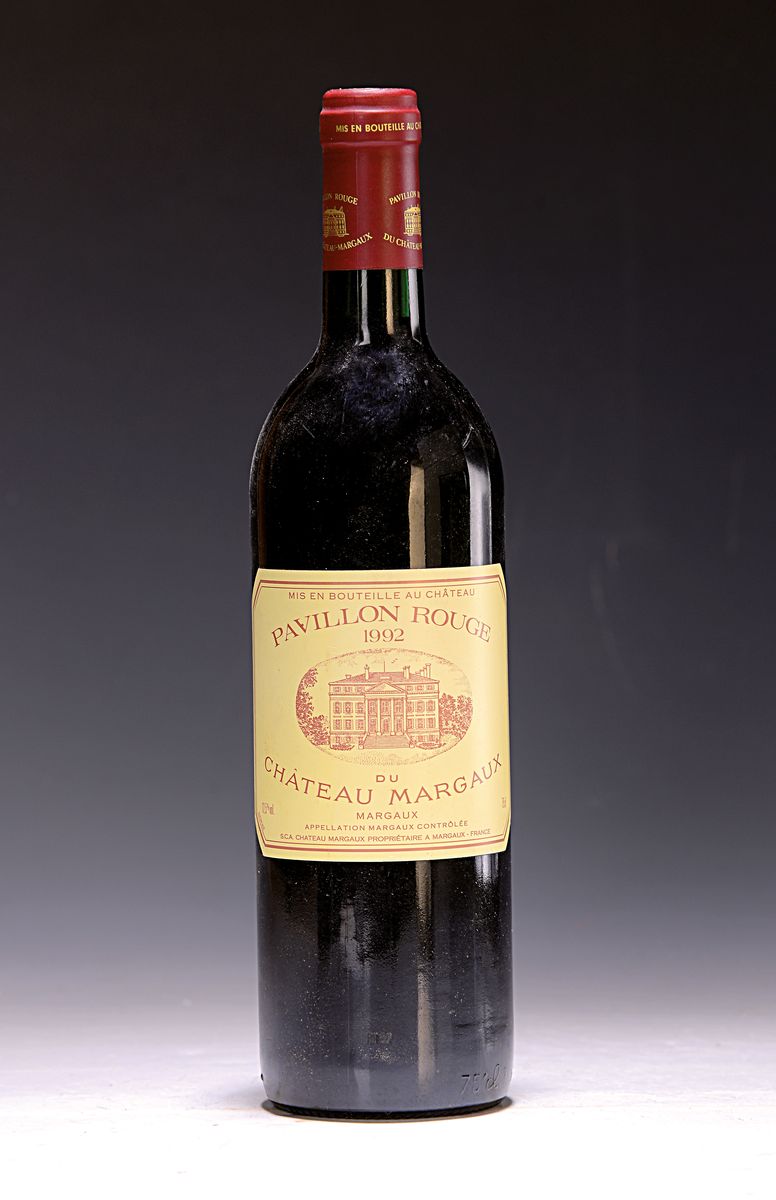 1 Flasche 1992 Pavillon Rouge du Chateau Margaux, Margaux, ca. 750ml, 12,5% Vol., Into Neck