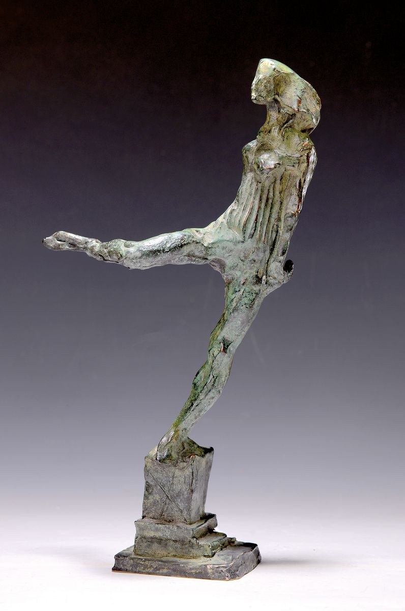 Ariel Auslender, geb. 1959 in Buenos Aires, ist ein deutscher Bildhauer und Maler, Tänzerin, Bronze von 2001, num. 1/3, ca. 32x17 cm