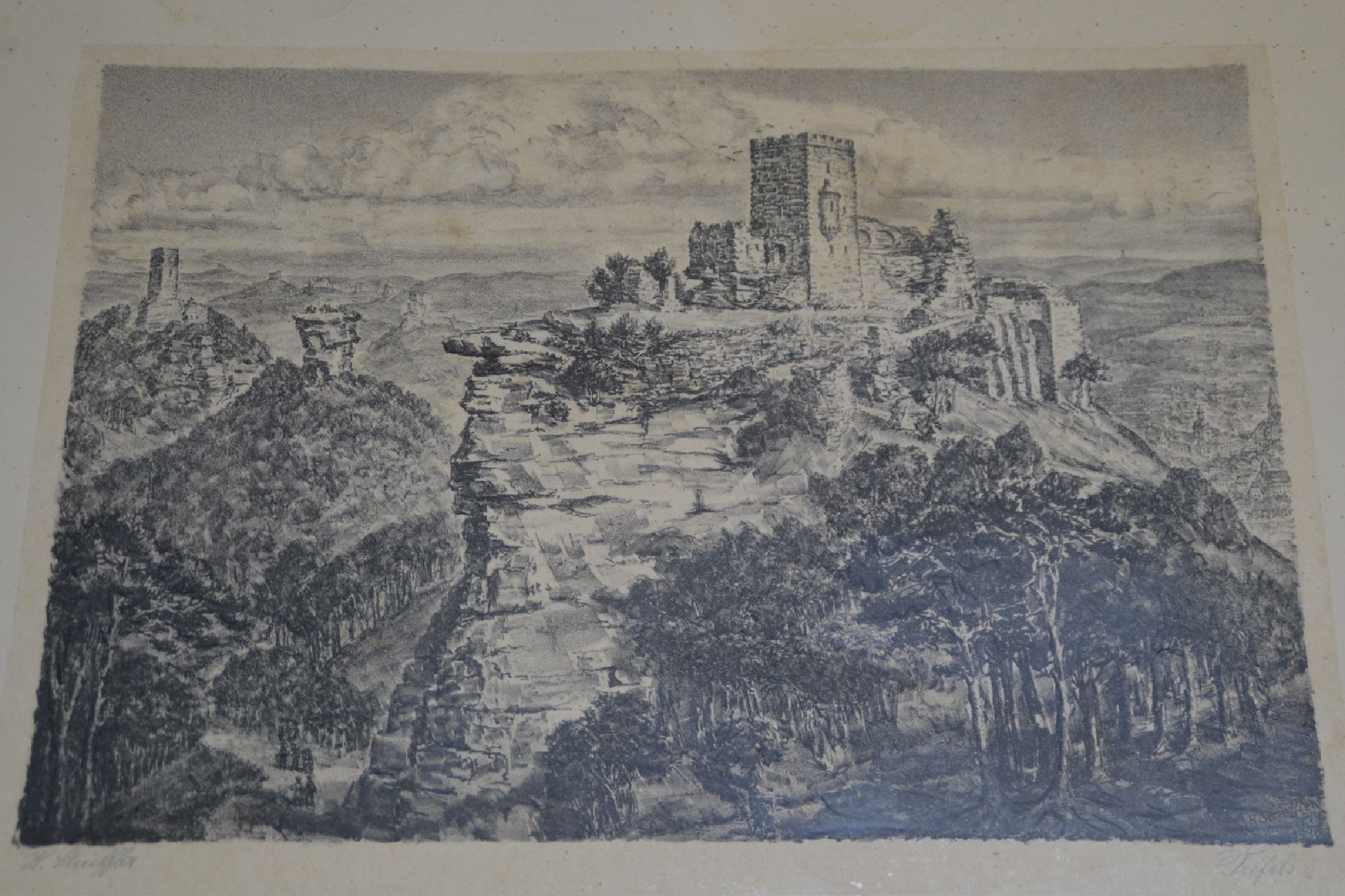 Detail f: Heinrich Strieffler, 1872-1949 Neustadt, Studium an der Akademie München, 12 Lithographien, Festumzug dat. 1925, Springreiter dat. 1924, Wagenrennen ...