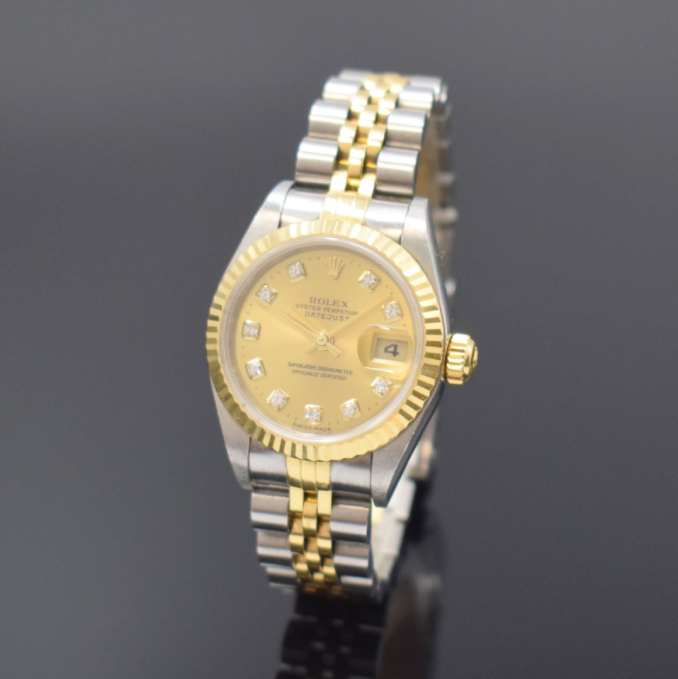 ROLEX Damenarmbanduhr Oyster Perpetual Datejust Referenz 79173, Automatik, Schweiz um 2000, P-Serie, Chronometer der Superlative in Edelstahl/Gold ...