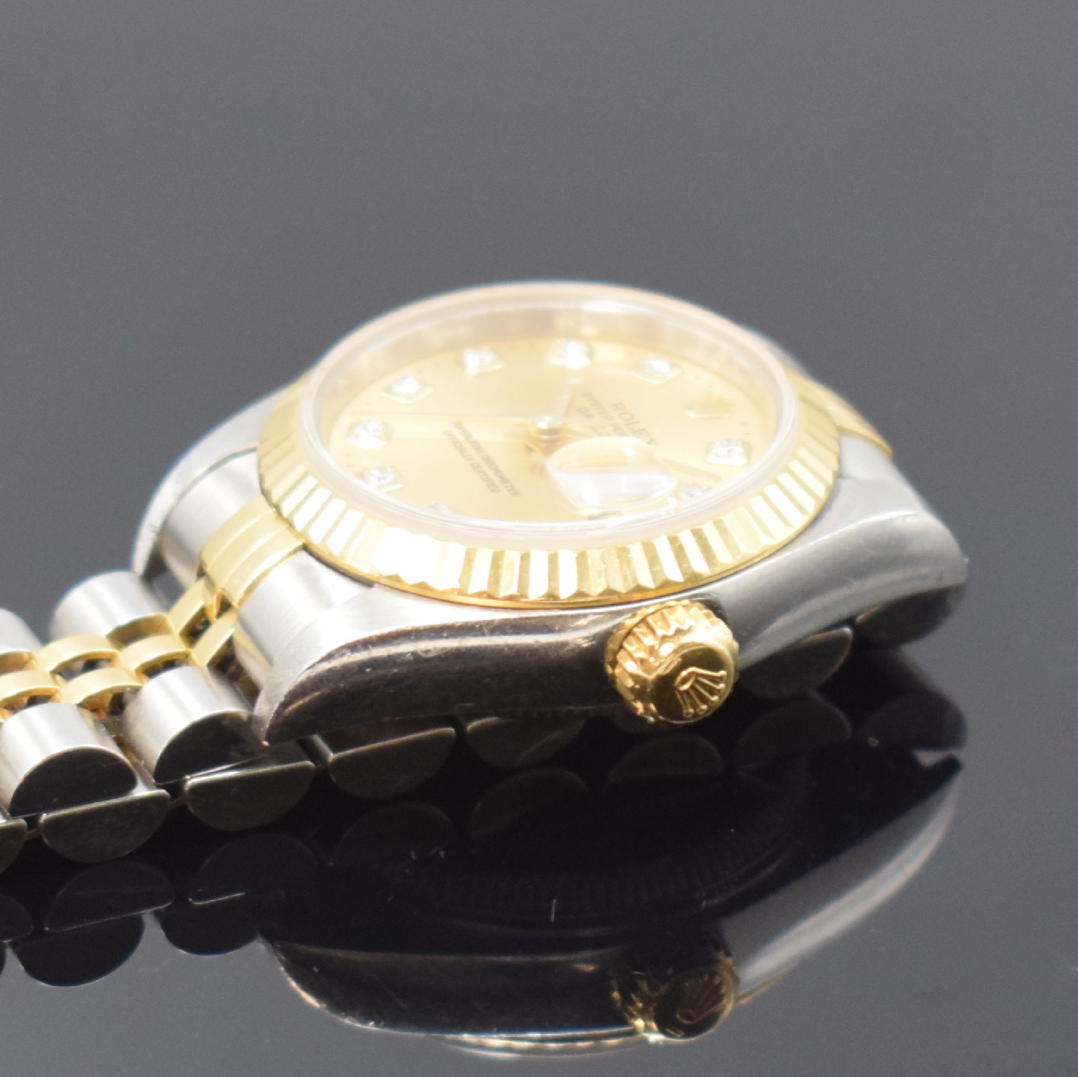 Detail c: ROLEX Damenarmbanduhr Oyster Perpetual Datejust Referenz 79173, Automatik, Schweiz um 2000, P-Serie, Chronometer der Superlative in Edelstahl/Gold ...