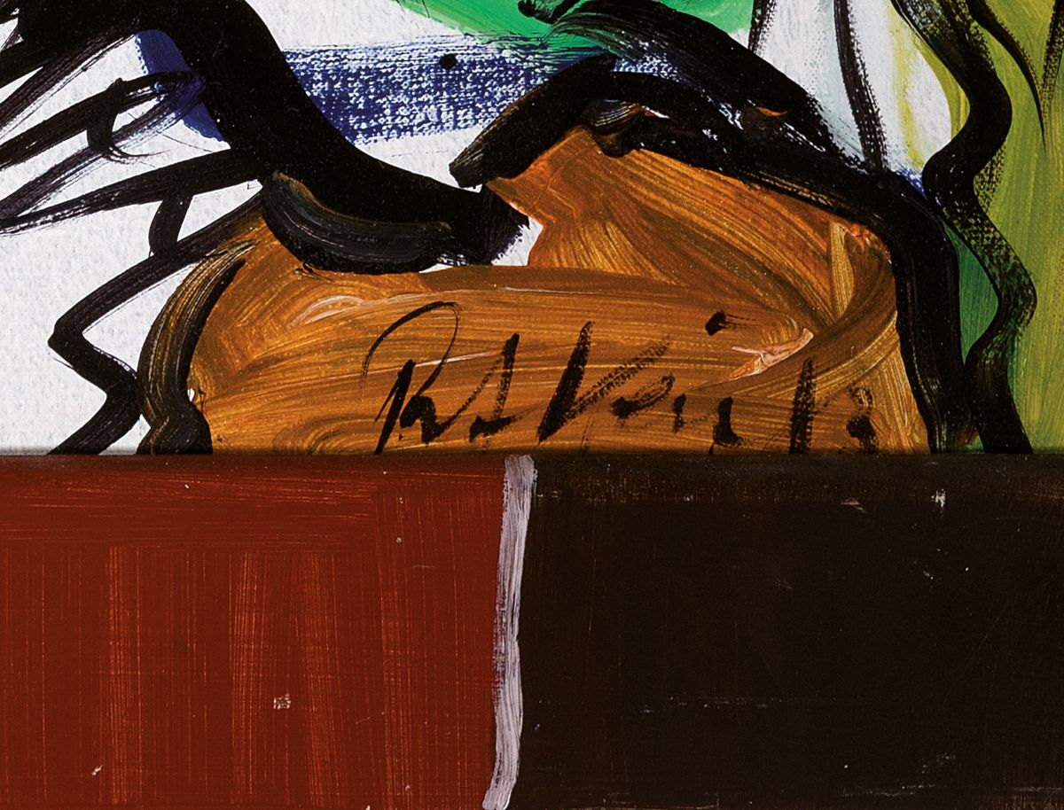 Detail g: Peter Robert Keil, geb. 1942, Filmfestspiele Berlin 83, rückseitig betitelt , signiert und dat., ca. Öl/Malkarton, ca. 80x60cm, R. ca. 92x72cm