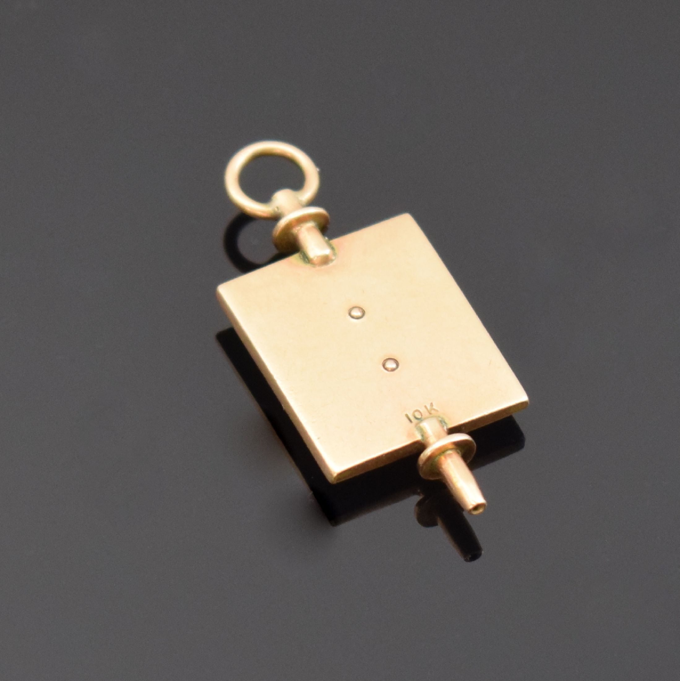 Detail b: Ausgefallener emaillierter Korrekturschlüssel in 10k Gold, USA erste Hälfte 20. Jhd., Amerikanischer Adler auf Kreuz, Gew. ca. 6g, in ...