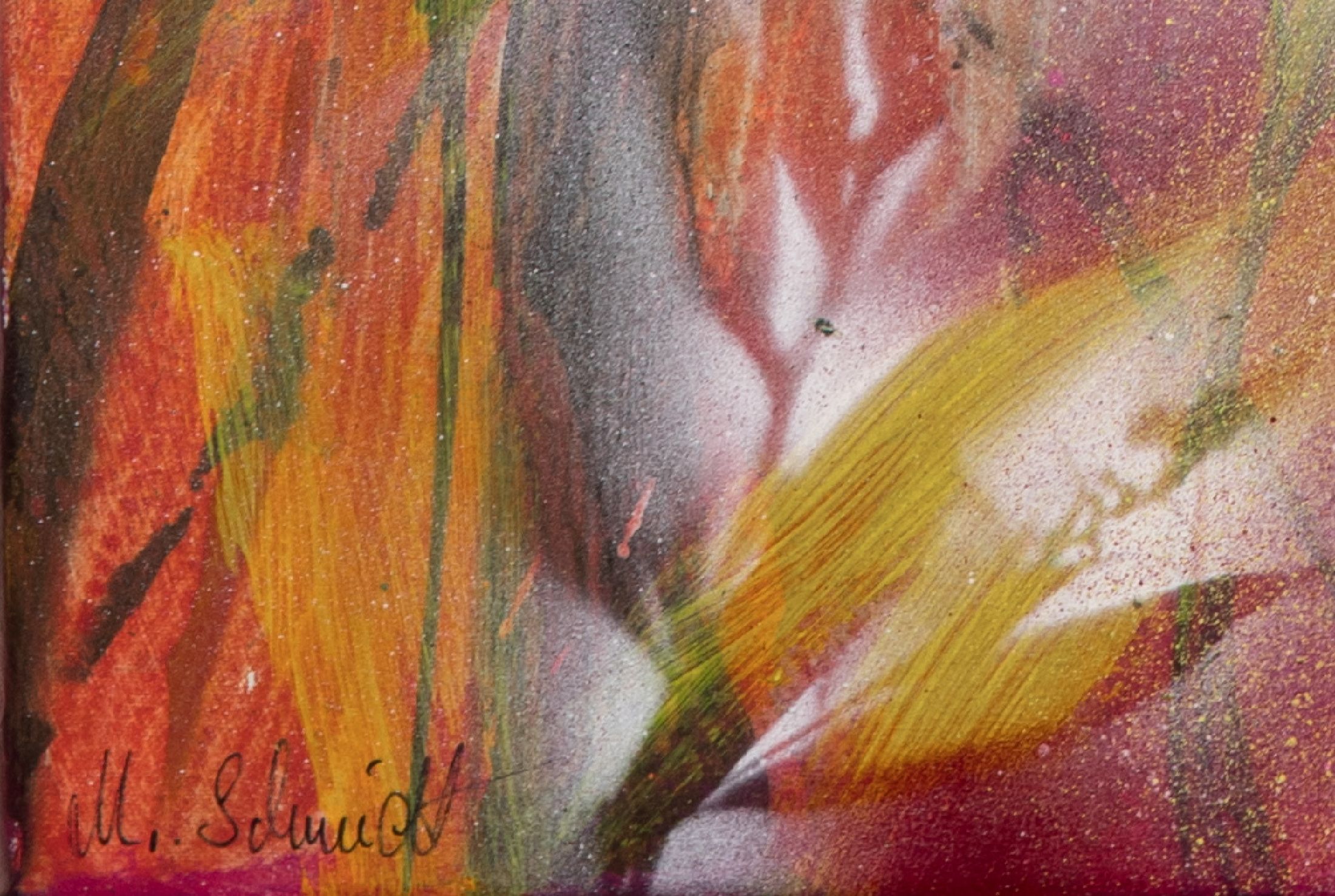 Detail a: Marion Schmidt, geb. 1963 Eschwege, Der Herbst naht, Acryl und Öl auf Lwd, sign., ca. 100x50cm