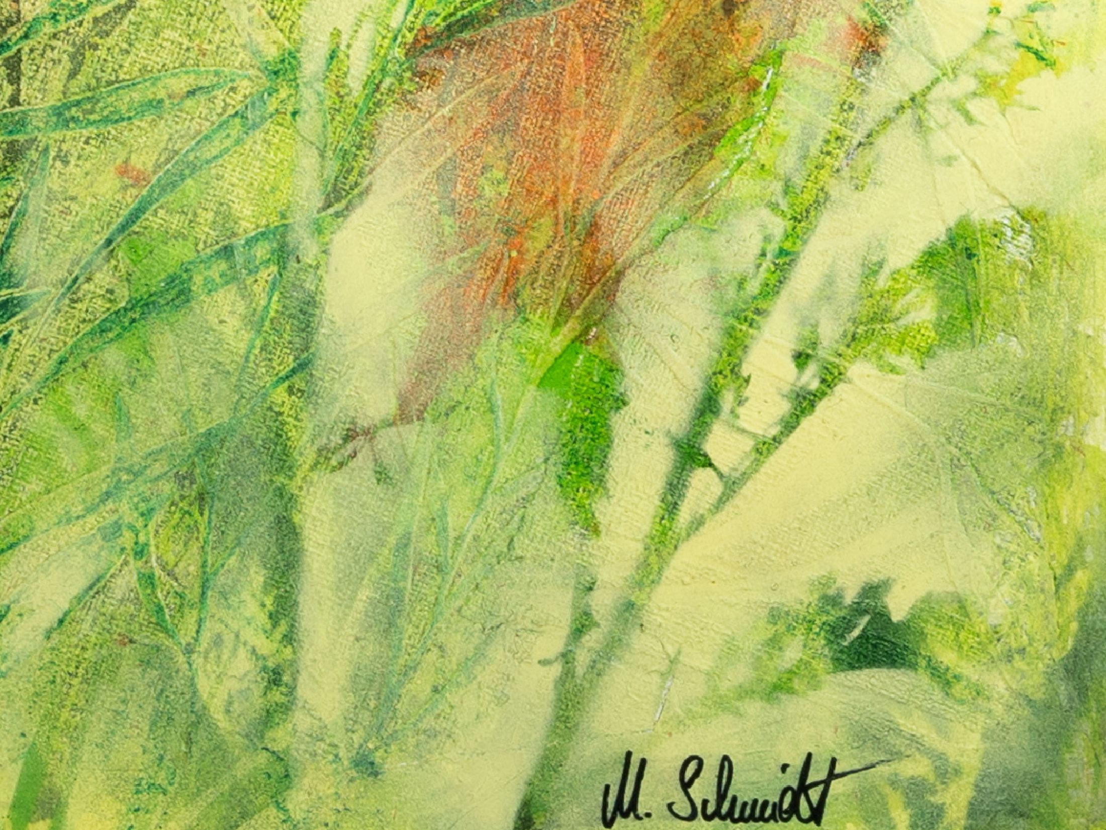 Detail a: Marion Schmidt, geb. 1963 Eschwege, Mohnblumen, Acryl und Öl auf Lwd, signiert, ca. 100x100cm