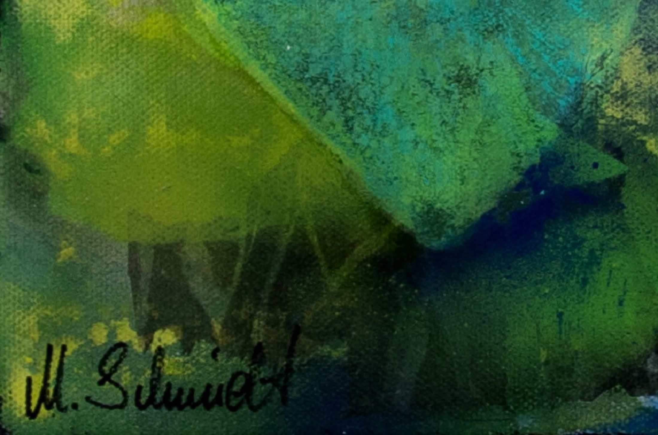 Detail a: Marion Schmidt, geb. 1963 Eschwege, Lily pond, Öl und Acryl auf Lwd, links unten signiert, ca. 100x120cm