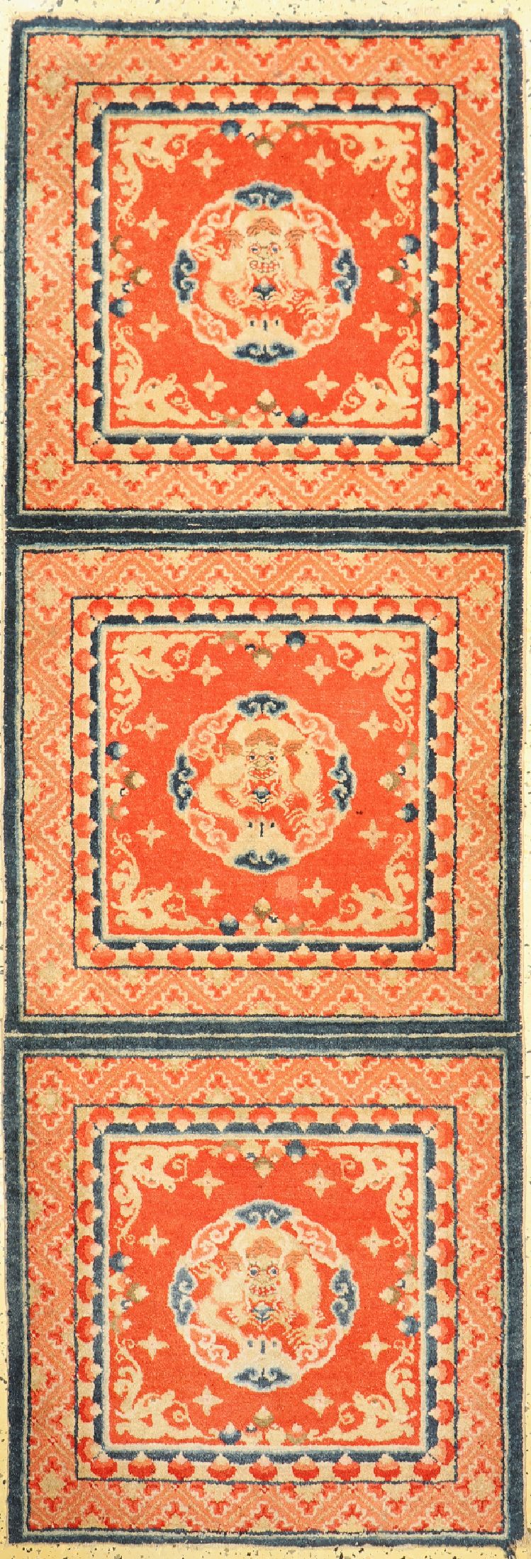 Ning-Hsia"Sitzbank-Teppiche", China, um 1900, Wolle auf Baumwolle, ca. 198 x 68 cm, EHZ: 2