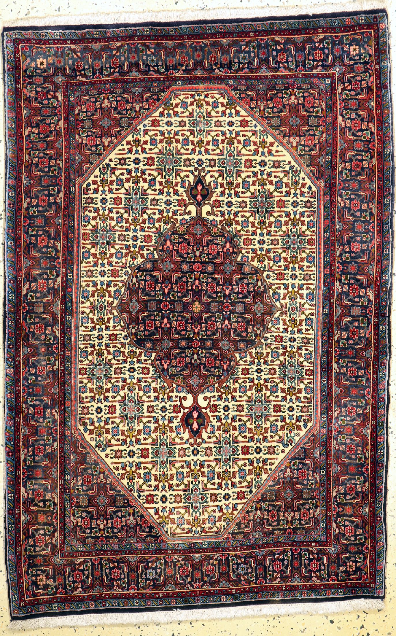 Bidjar Kork fein, Persien, ca. 50 Jahre, Korkwolle auf Baumwolle, ca. 166 x 111 cm, gereinigt, EHZ: 1-2