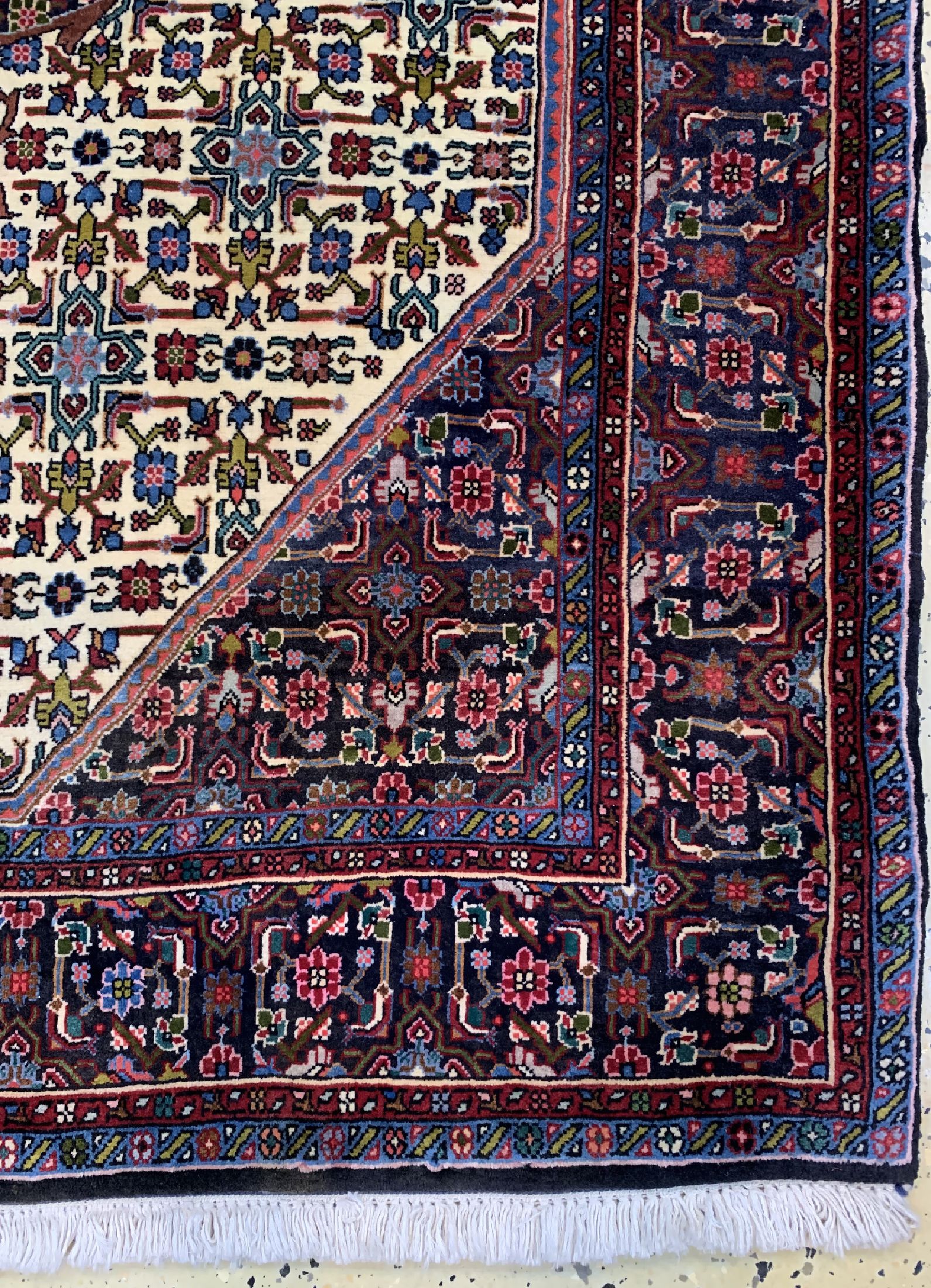 Detail a: Bidjar Kork fein, Persien, ca. 50 Jahre, Korkwolle auf Baumwolle, ca. 166 x 111 cm, gereinigt, EHZ: 1-2