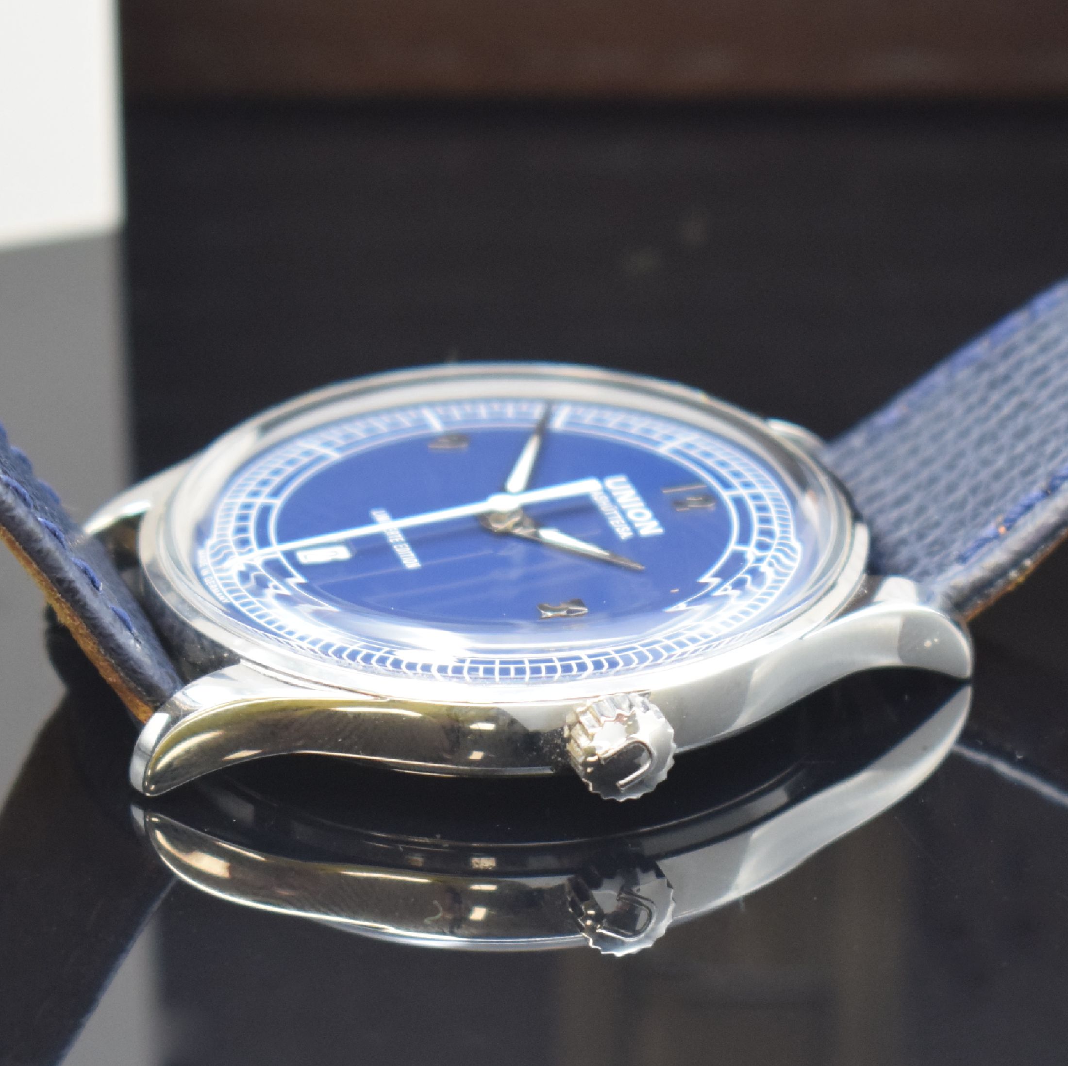 Detail c: UNION GLASHÜTTE Noramis ADAC Deutschland Klassik 2021 limitierte Armbanduhr in Stahl, Deutschland 2021, Automatik, beids. Saphir- vergl. Geh., orig. ...