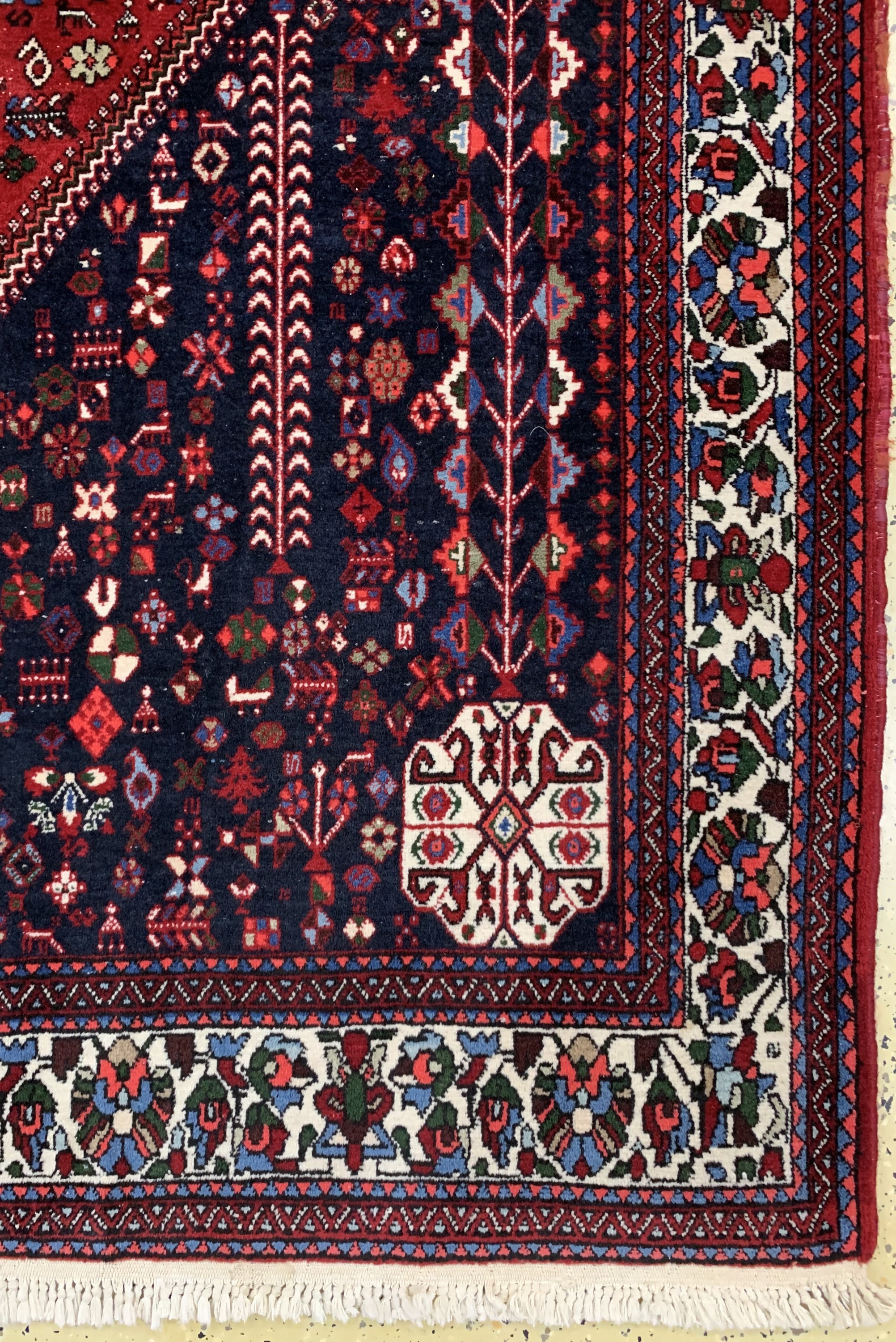 Detail a: Abadeh, Persien, ca. 50 Jahre, Wolle auf Baumwolle, ca. 298 x 210 cm, EHZ: 2