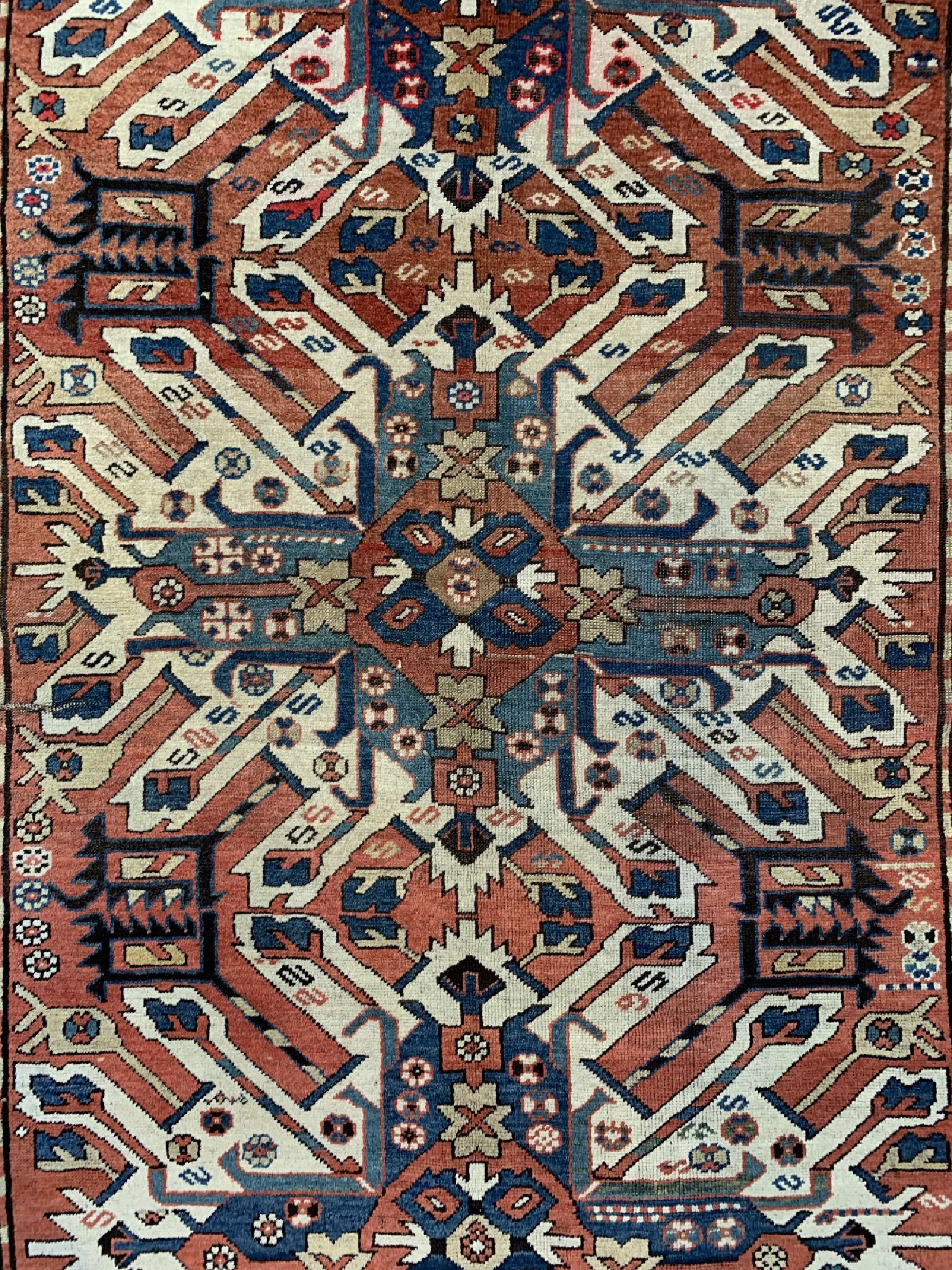 Detail b: Tschelaberd Adler Kazak antik, Kaukasus, 19.Jhd, Wolle auf Wolle, ca. 255 x 145 cm, EHZ: 4