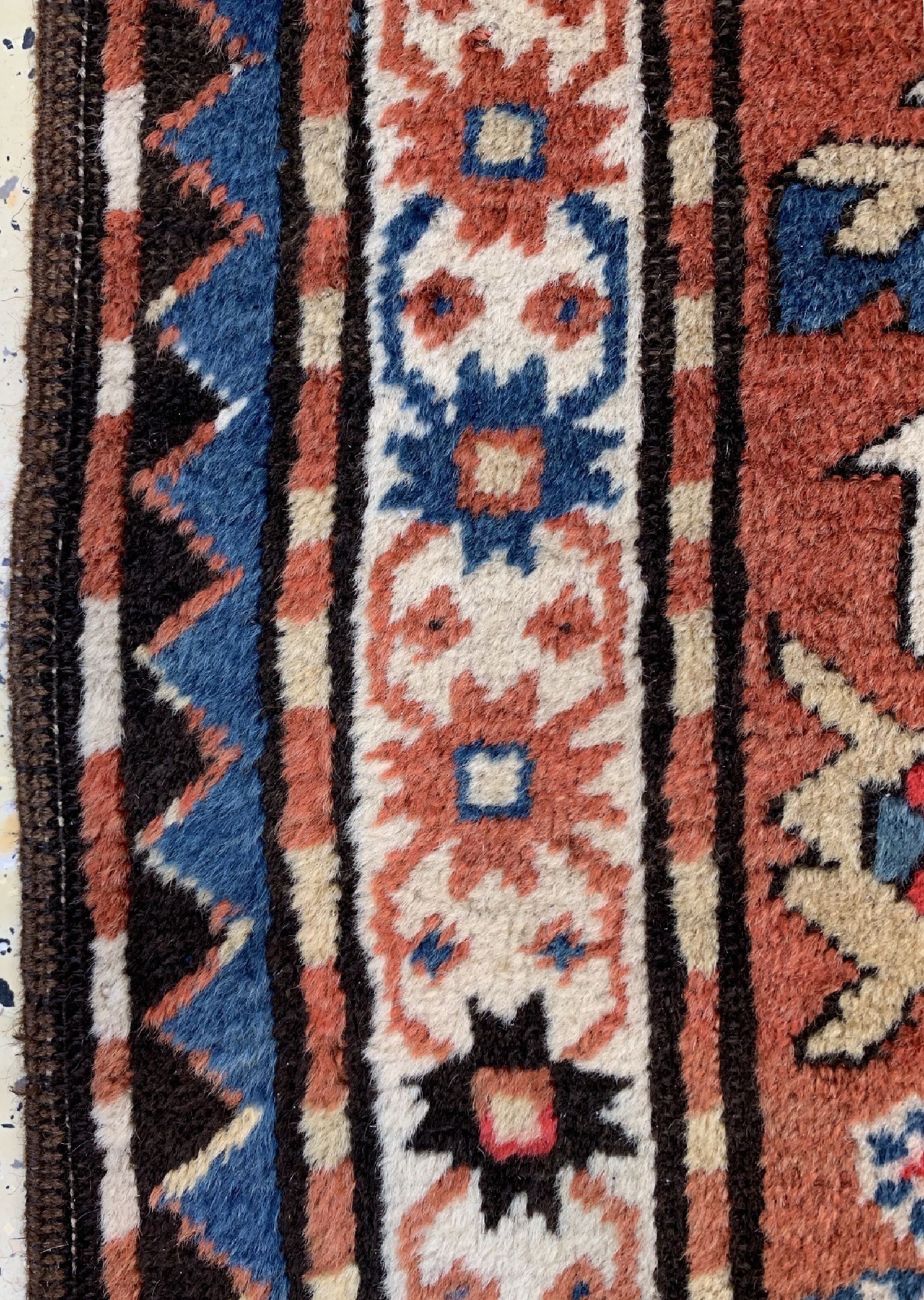 Detail d: Tschelaberd Adler Kazak antik, Kaukasus, 19.Jhd, Wolle auf Wolle, ca. 255 x 145 cm, EHZ: 4